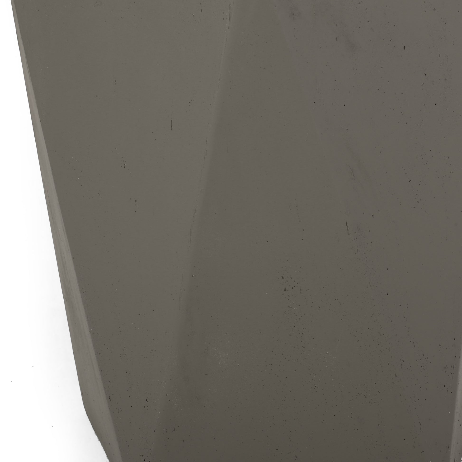 Textured grey concrete planter with subtle speckles