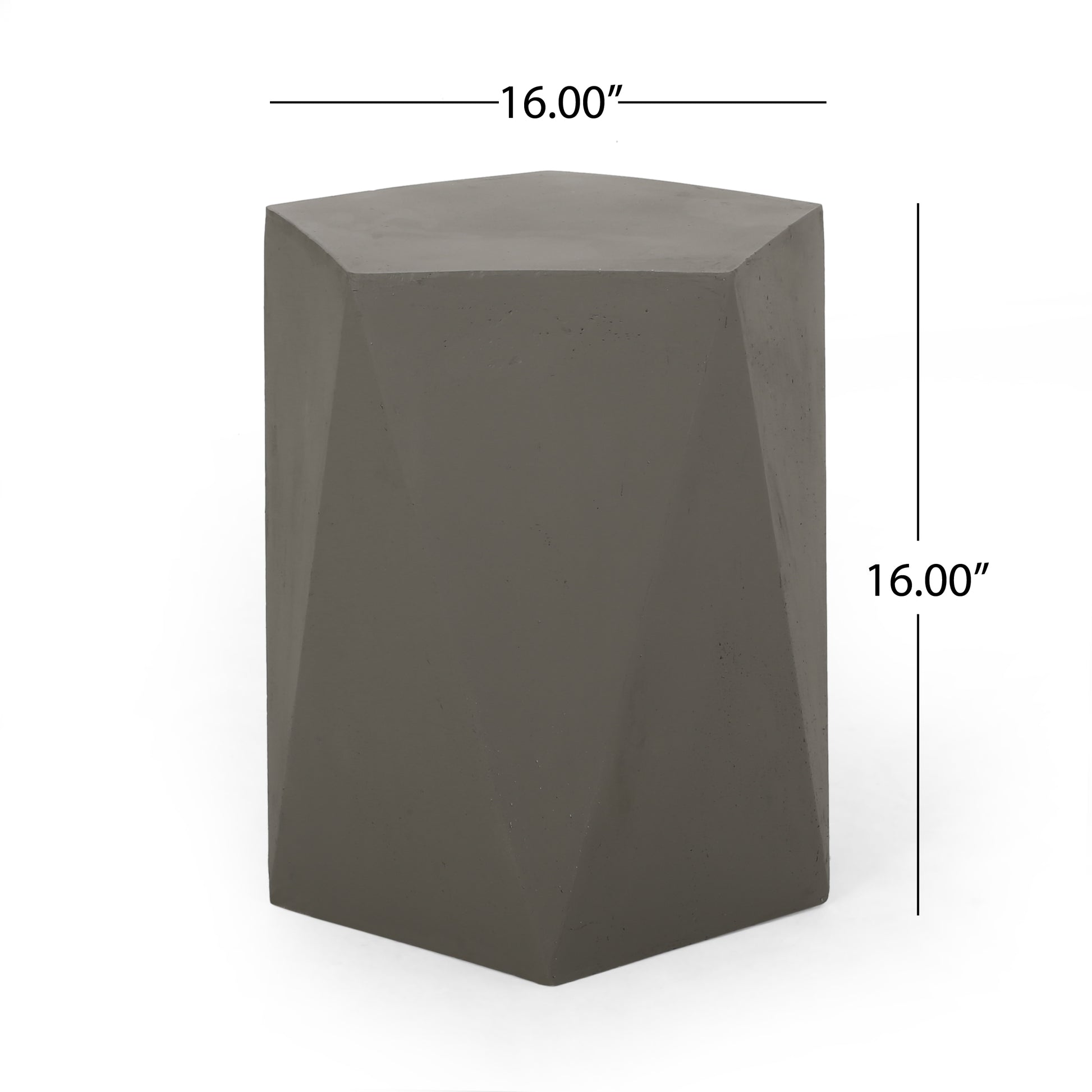 Geometric concrete side table
