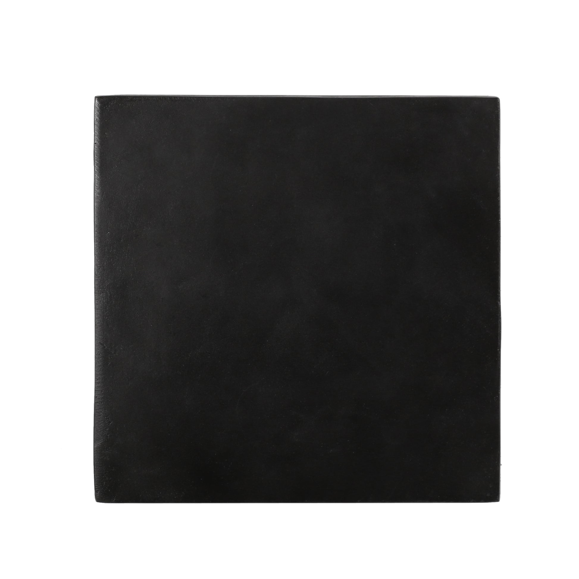 Textured black leather wallet with a clean minimalist design