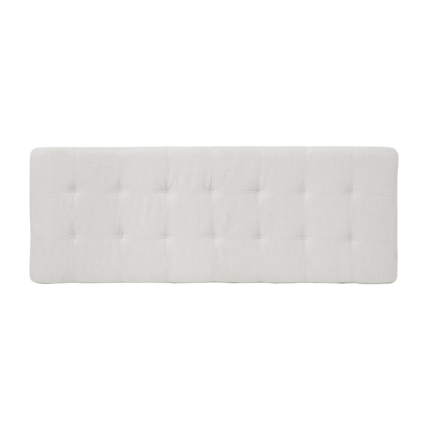 Tufted linen headboard