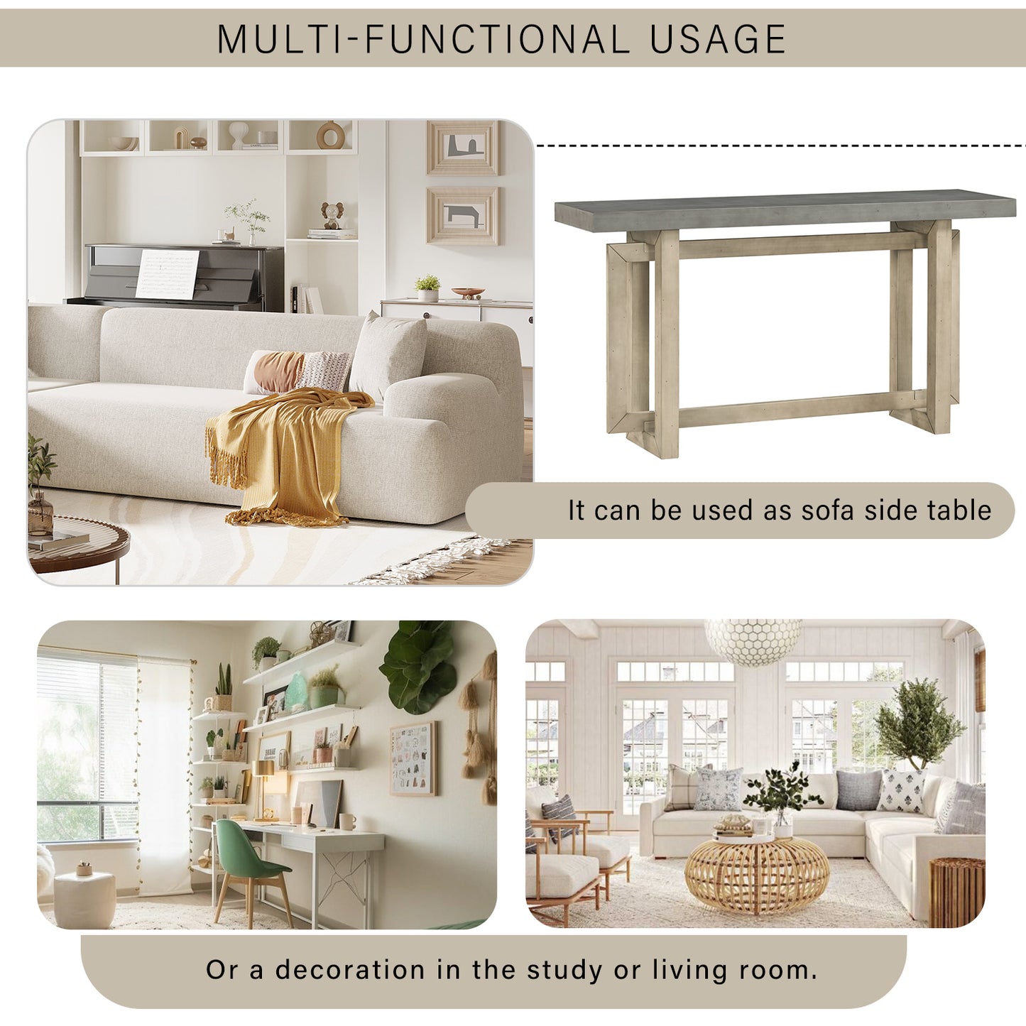 Light beige sofa with yellow throw blanket