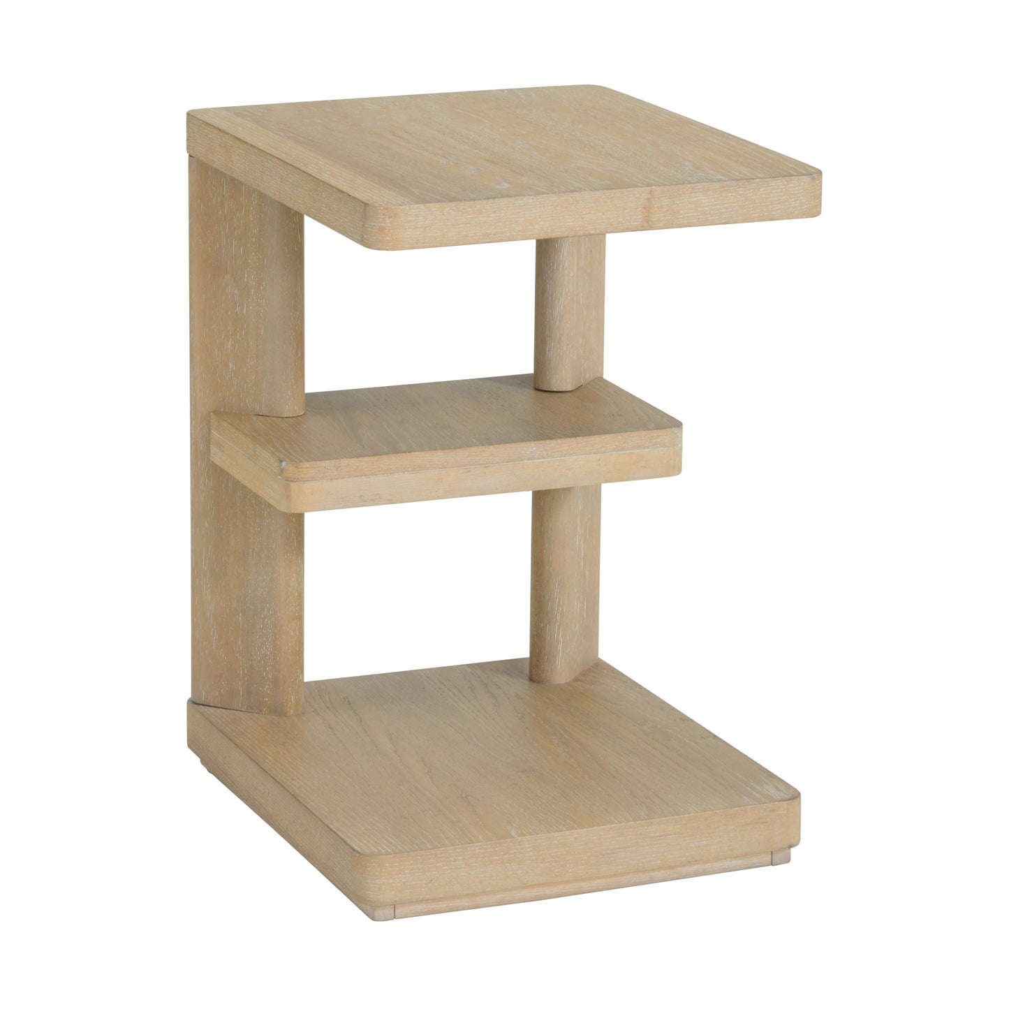 Light oak wood Ctable with two shelves