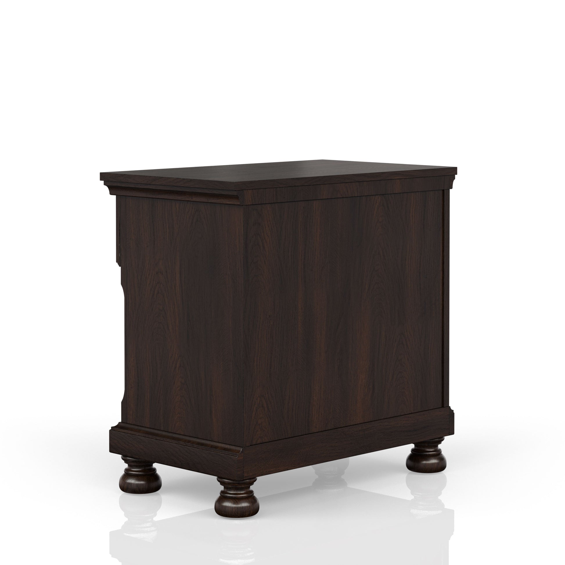 Dark wood dresser with carved feet