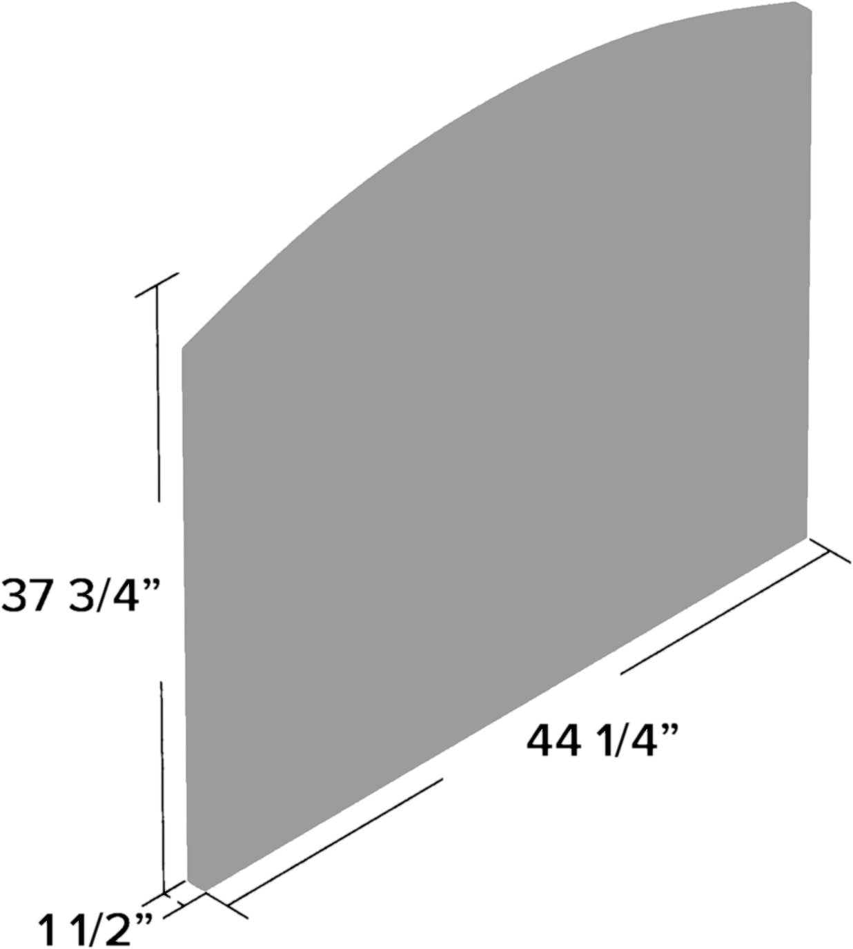 Gray quarter round molding