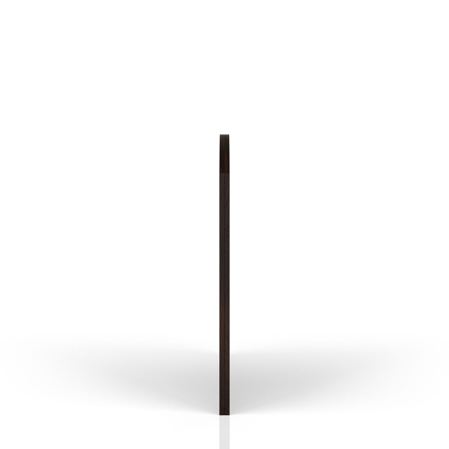Dark wood veneer edge detail on modern furniture panel