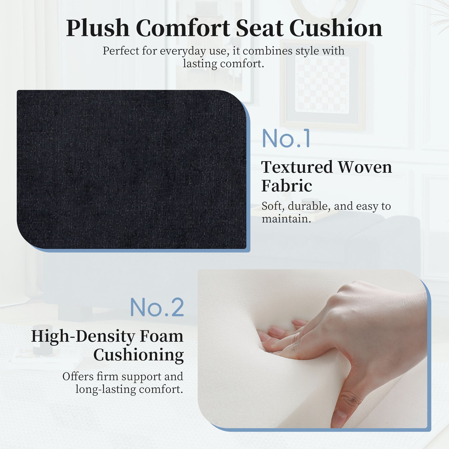 Dark gray textured woven fabric