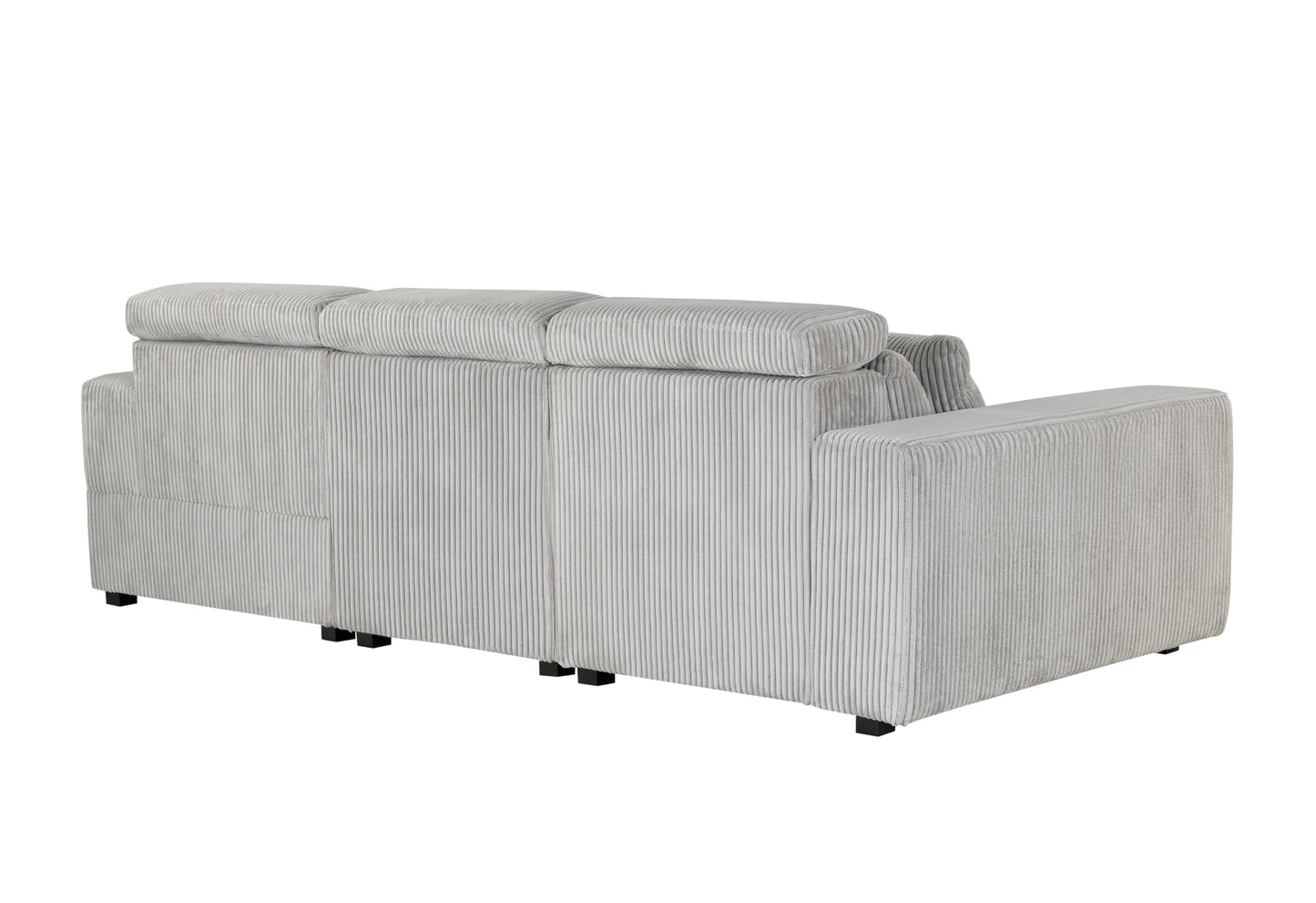 Light grey corduroy sofa