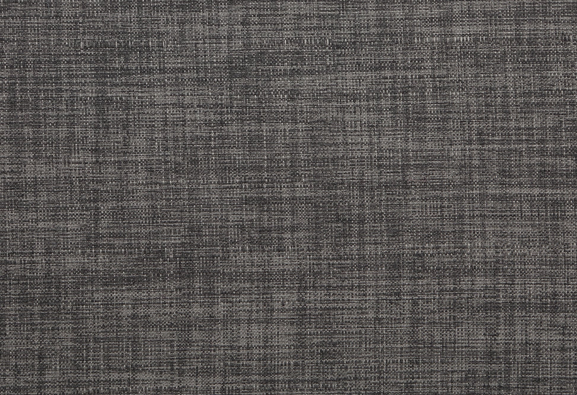 Charcoal grey textured weave fabric swatch