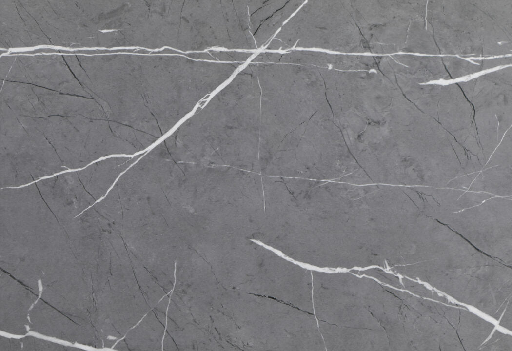Elegant grey marble slab with prominent white veining