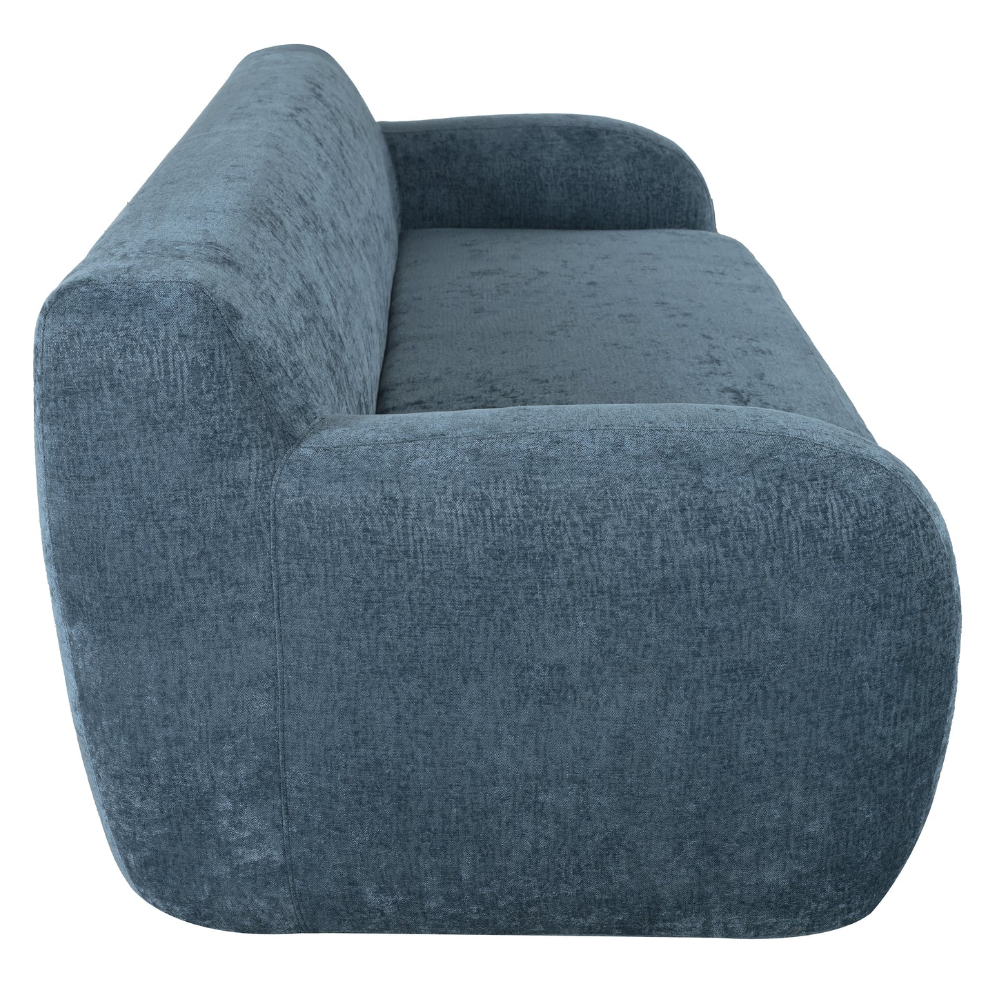 Modern blue textured fabric sofa