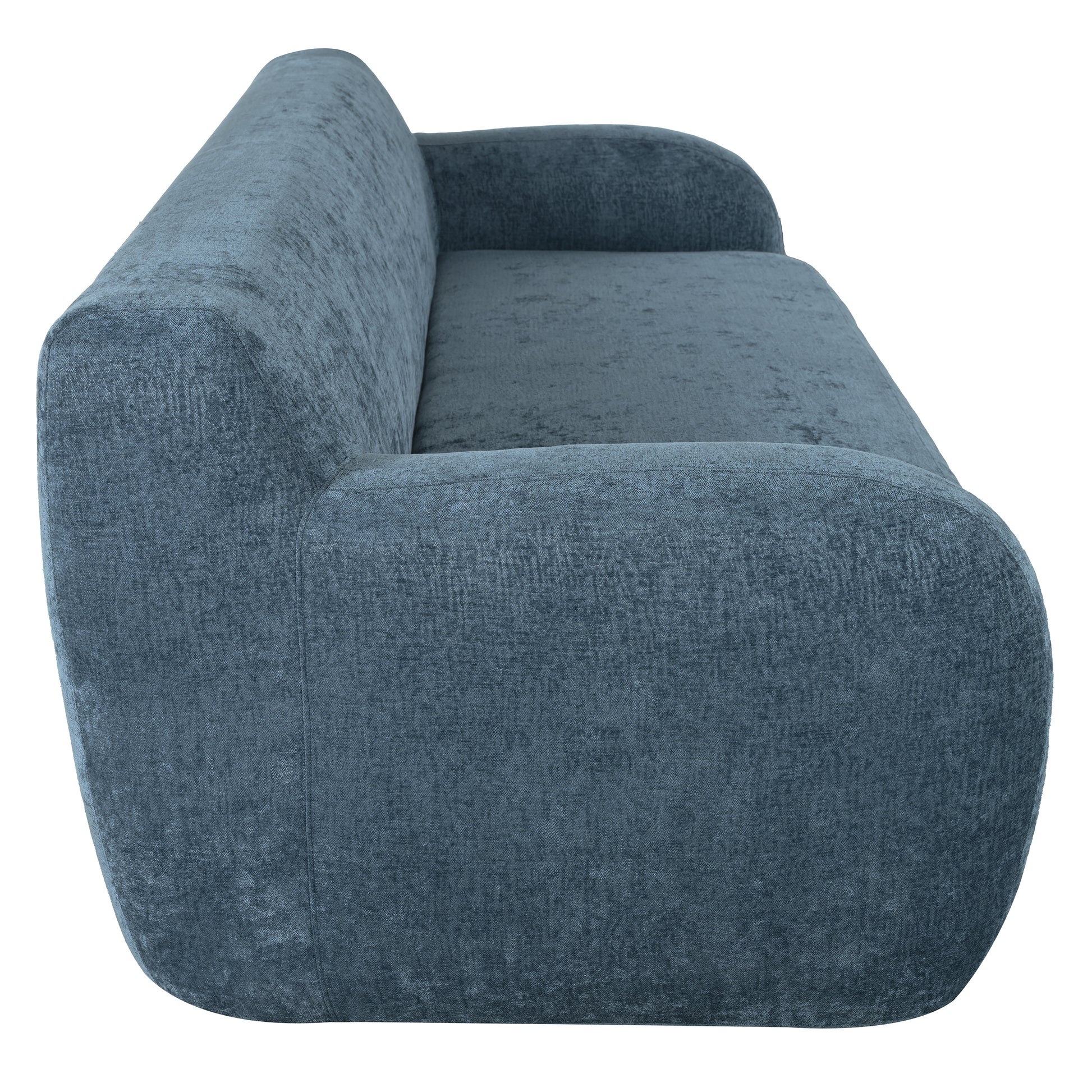 Modern blue textured fabric sofa
