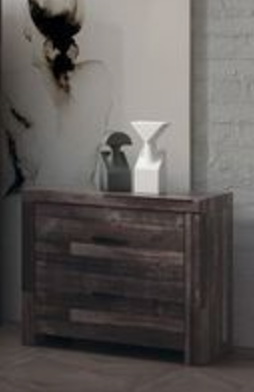 Rustic oak dresser with two drawers