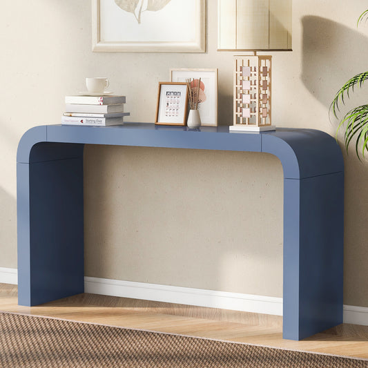 Modern blue waterfall console table