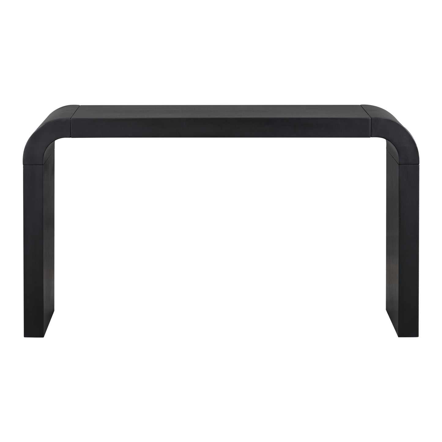 Sleek black console table with curved legs for modern entryway decor