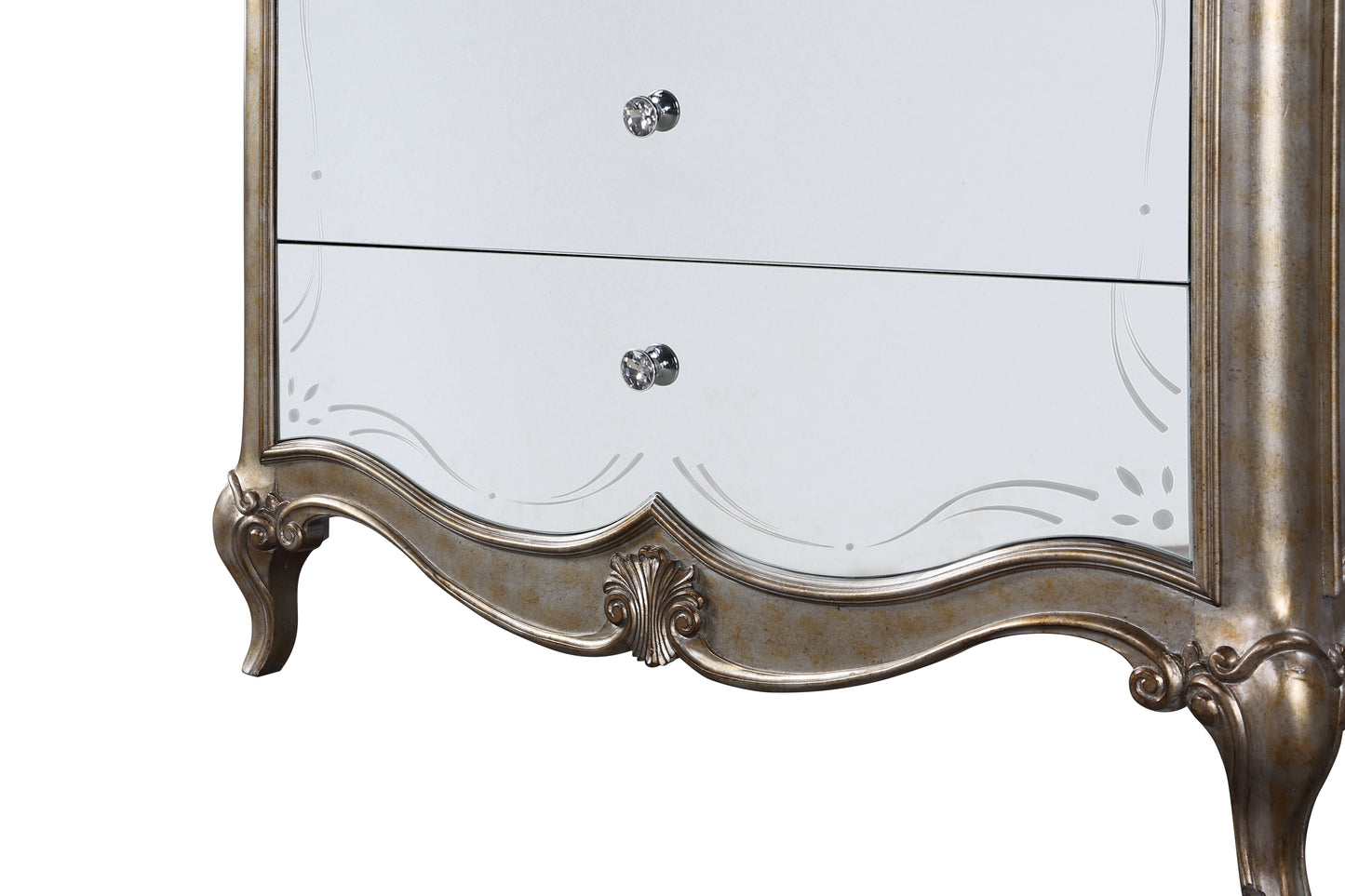 Ornate antique mirrored chest of drawers