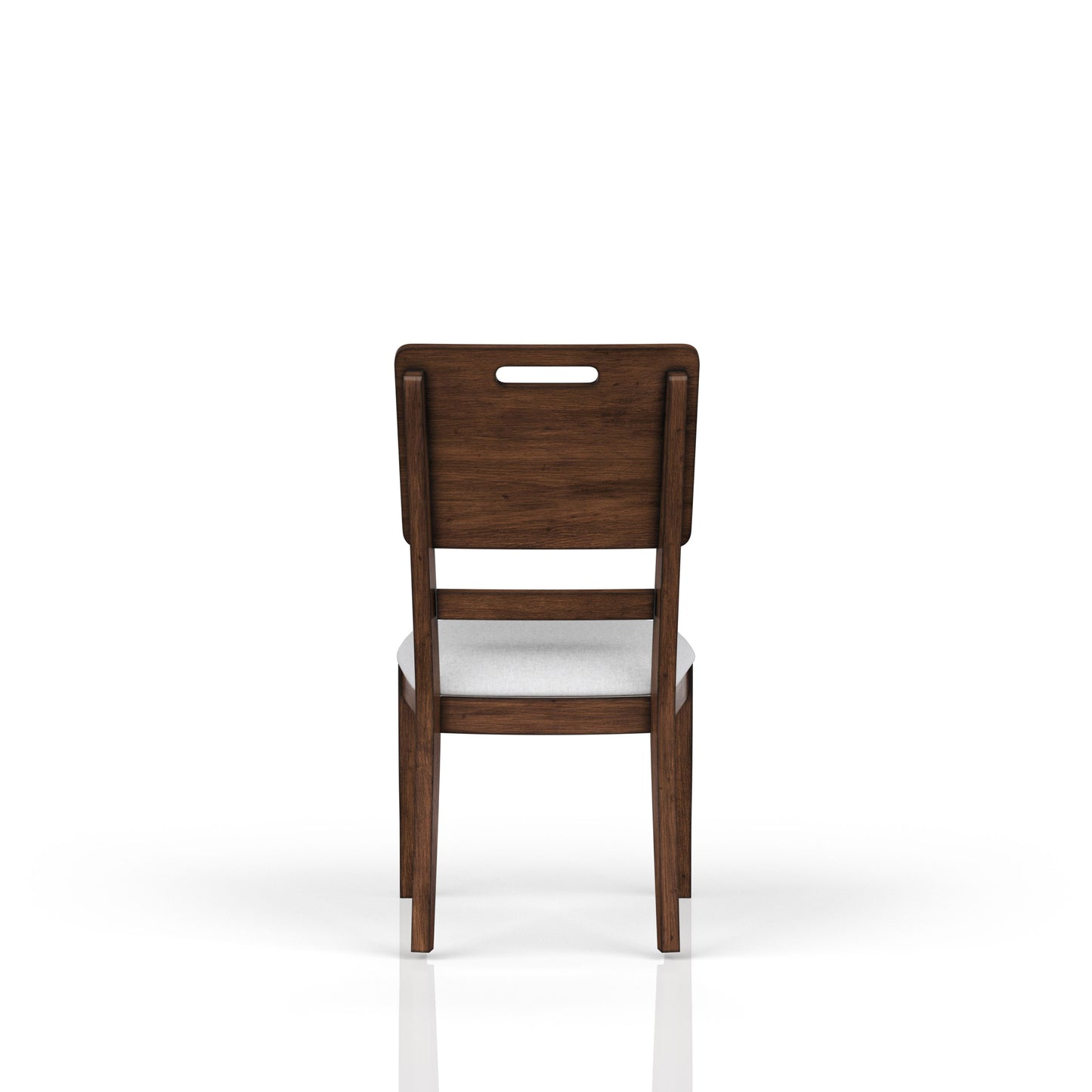 Wooden dining chair with upholstered seat