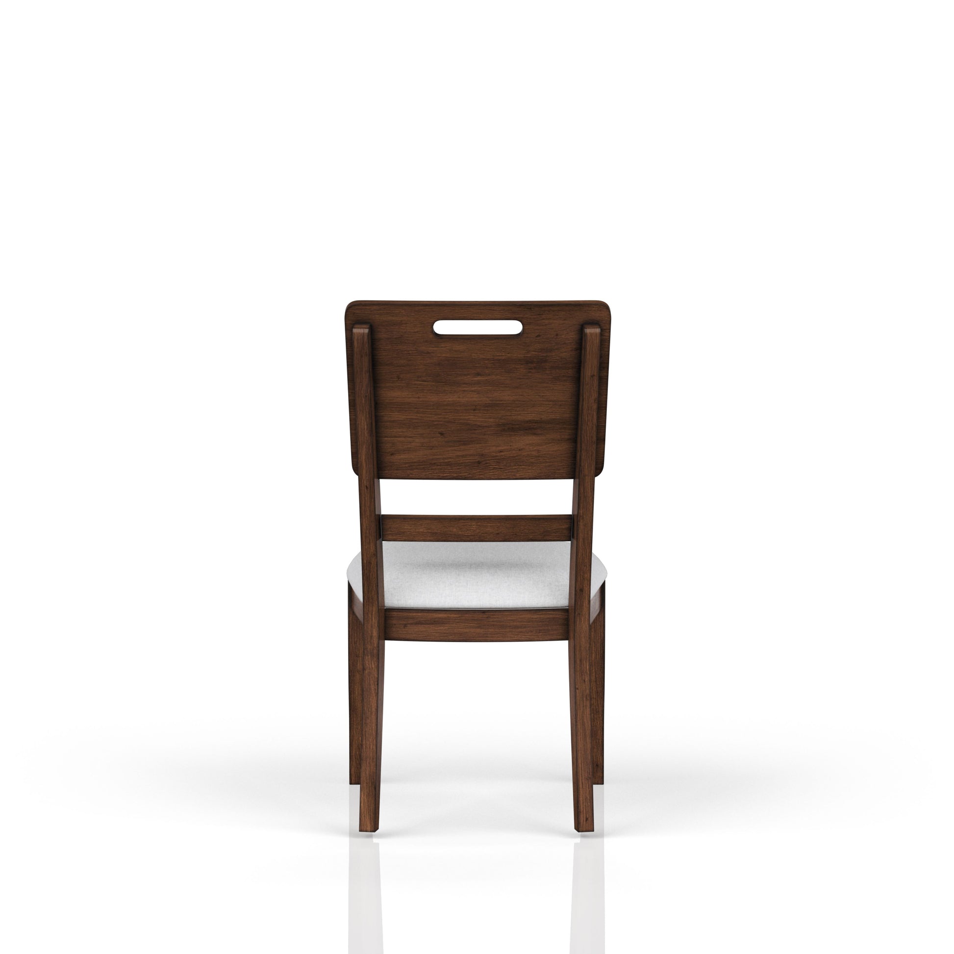 Wooden dining chair with upholstered seat