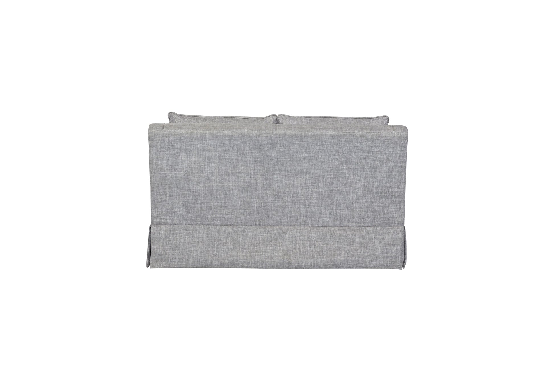 Modern grey upholstered headboard with a textured fabric finish for a stylish bedroom