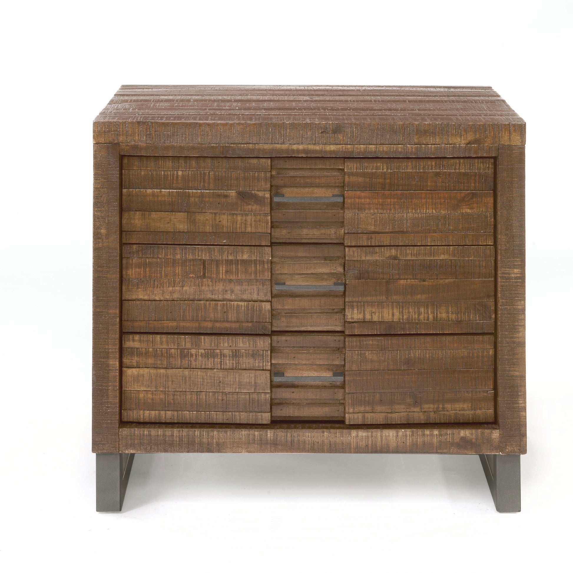 Rustic reclaimed wood dresser with metal legs