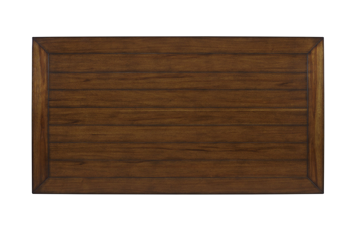 Rustic wooden dining table top with horizontal plank design