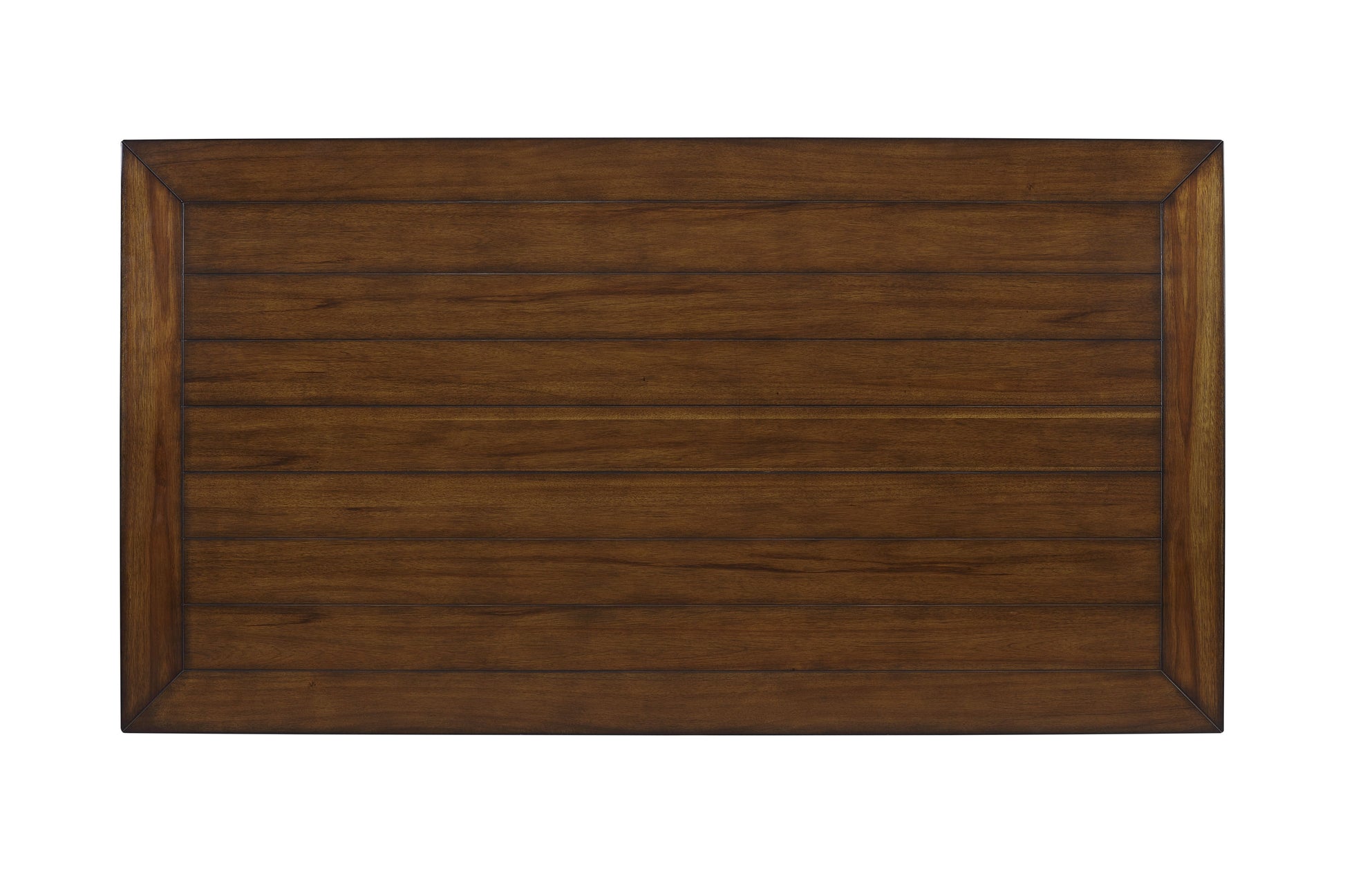 Rustic wooden dining table top with horizontal plank design