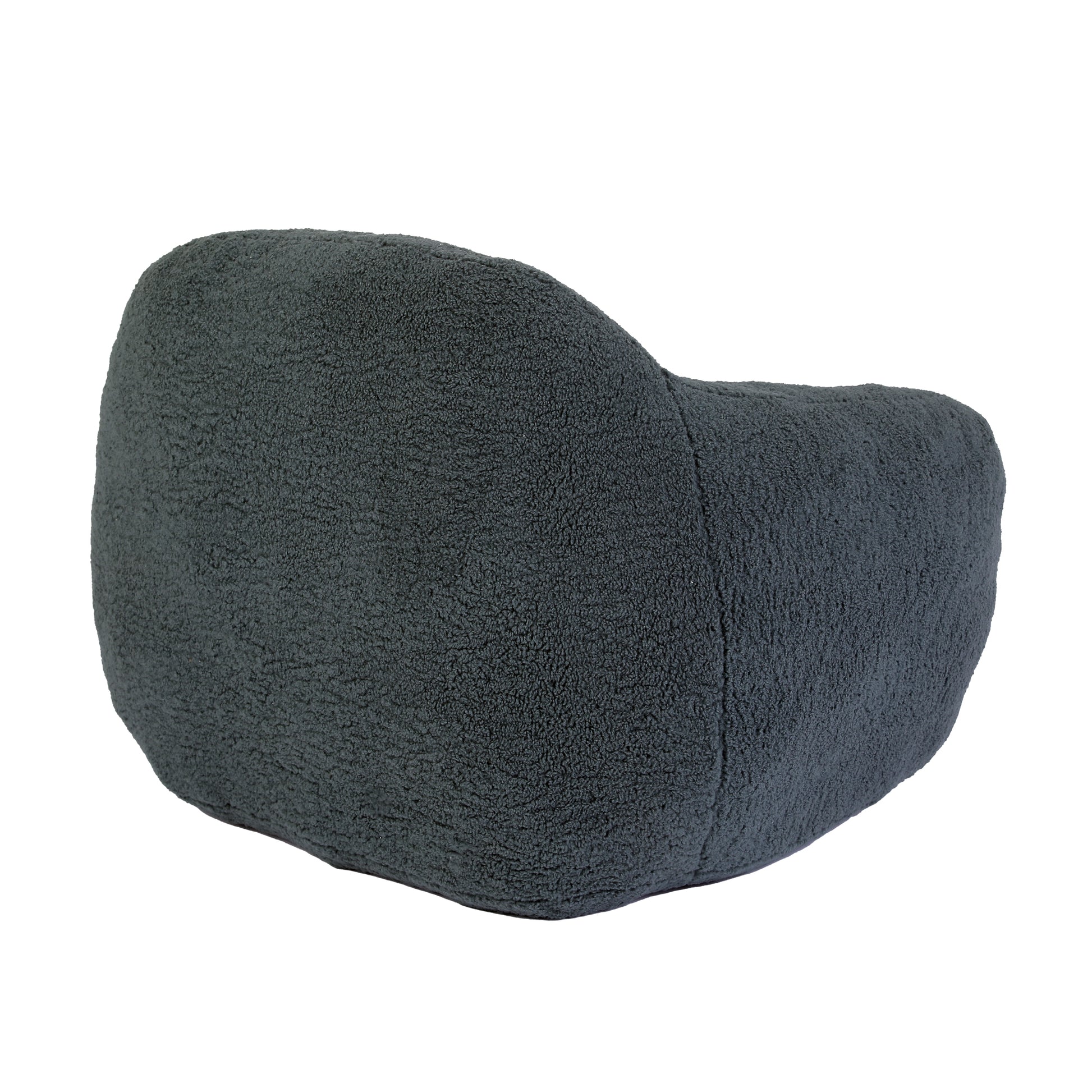 Dark grey plush lumbar support pillow for office chairs