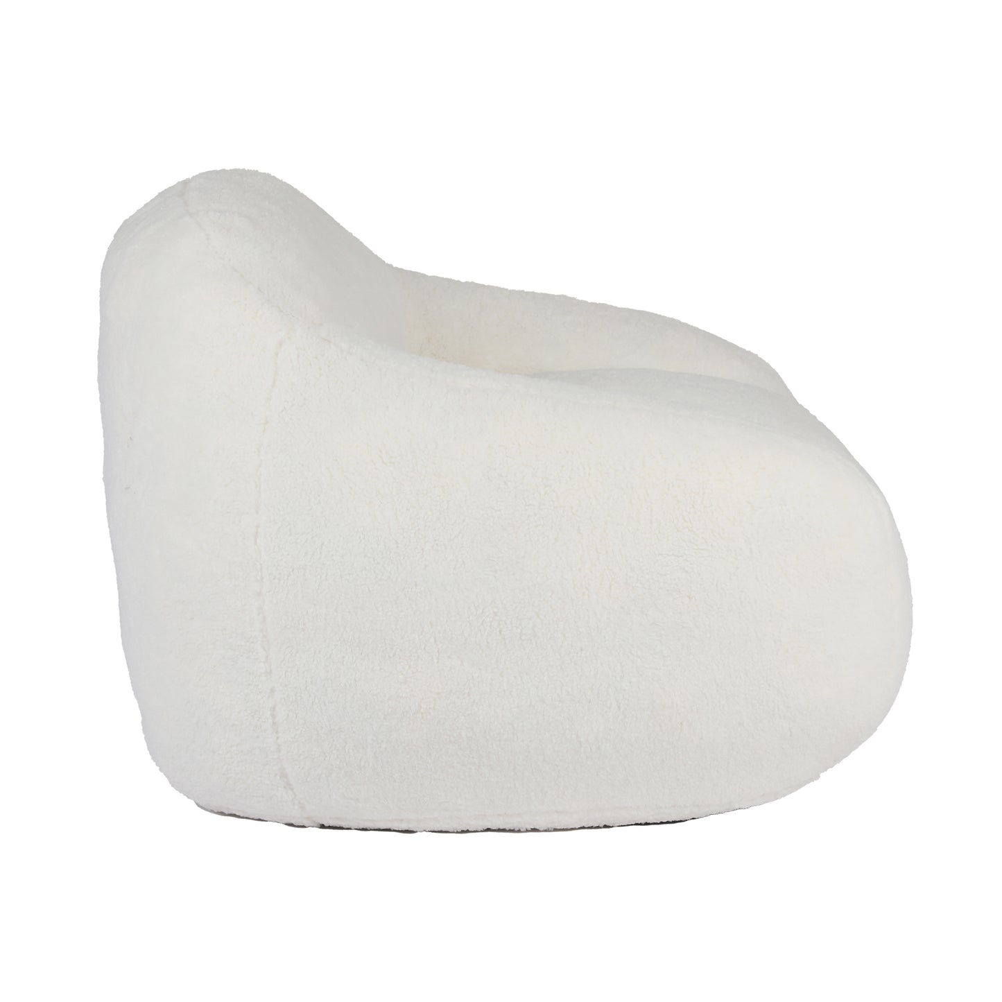 Plush white bean bag chair for comfortable lounging