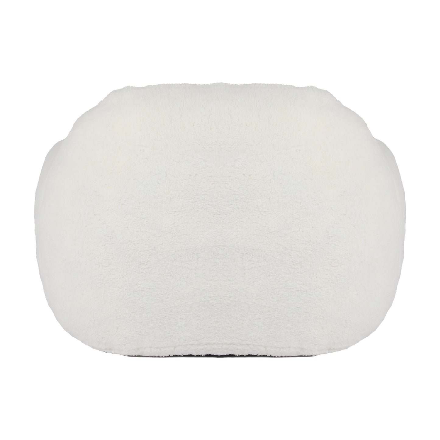 Fluffy white beanbag chair