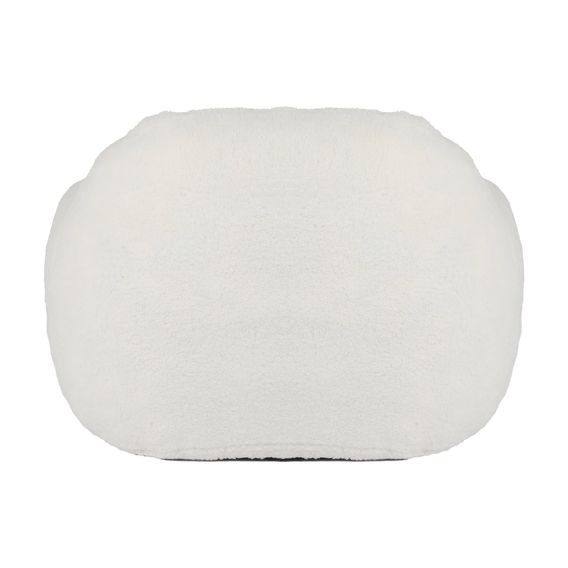 Fluffy white beanbag chair