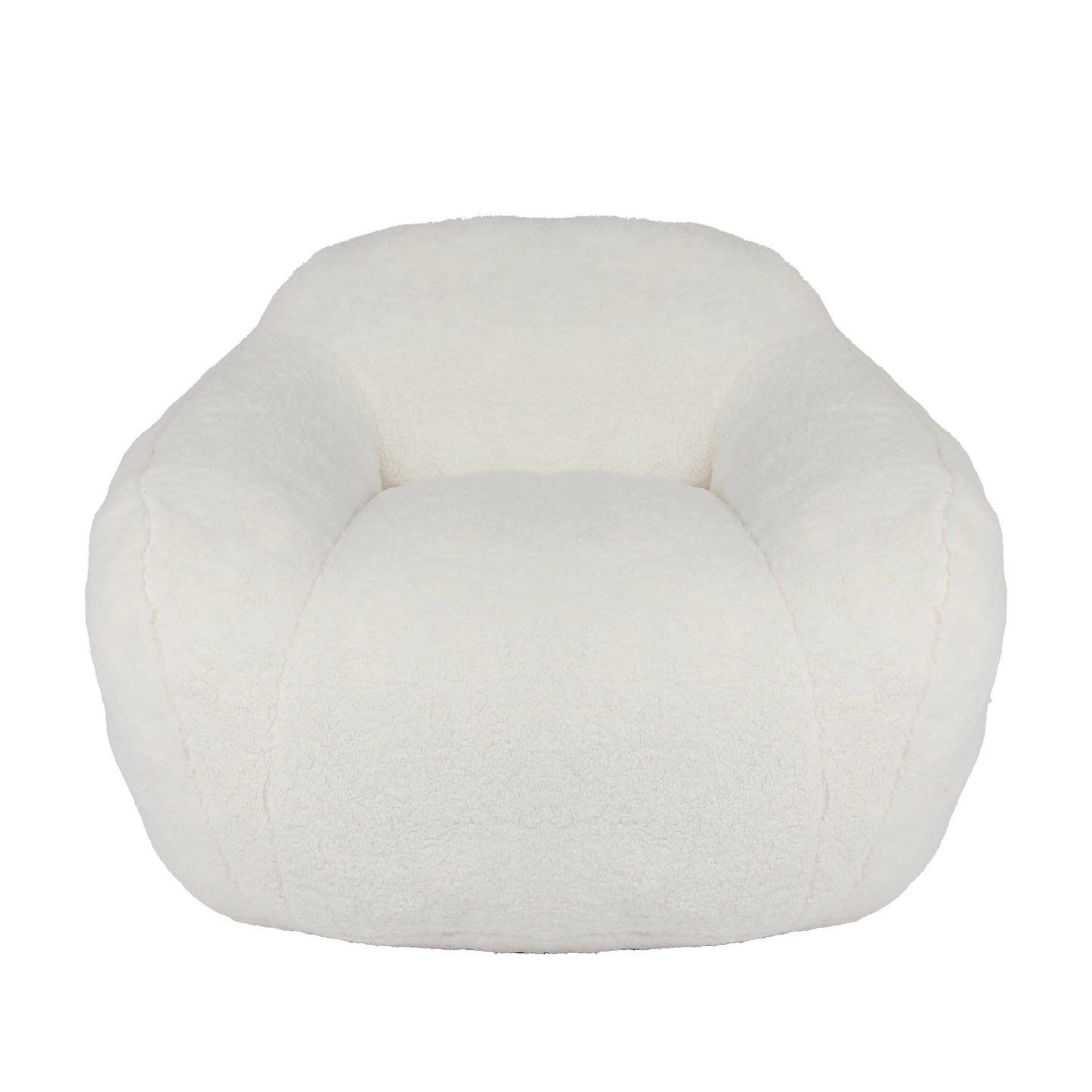 Plush white sherpa bean bag chair for ultimate comfort and relaxation
