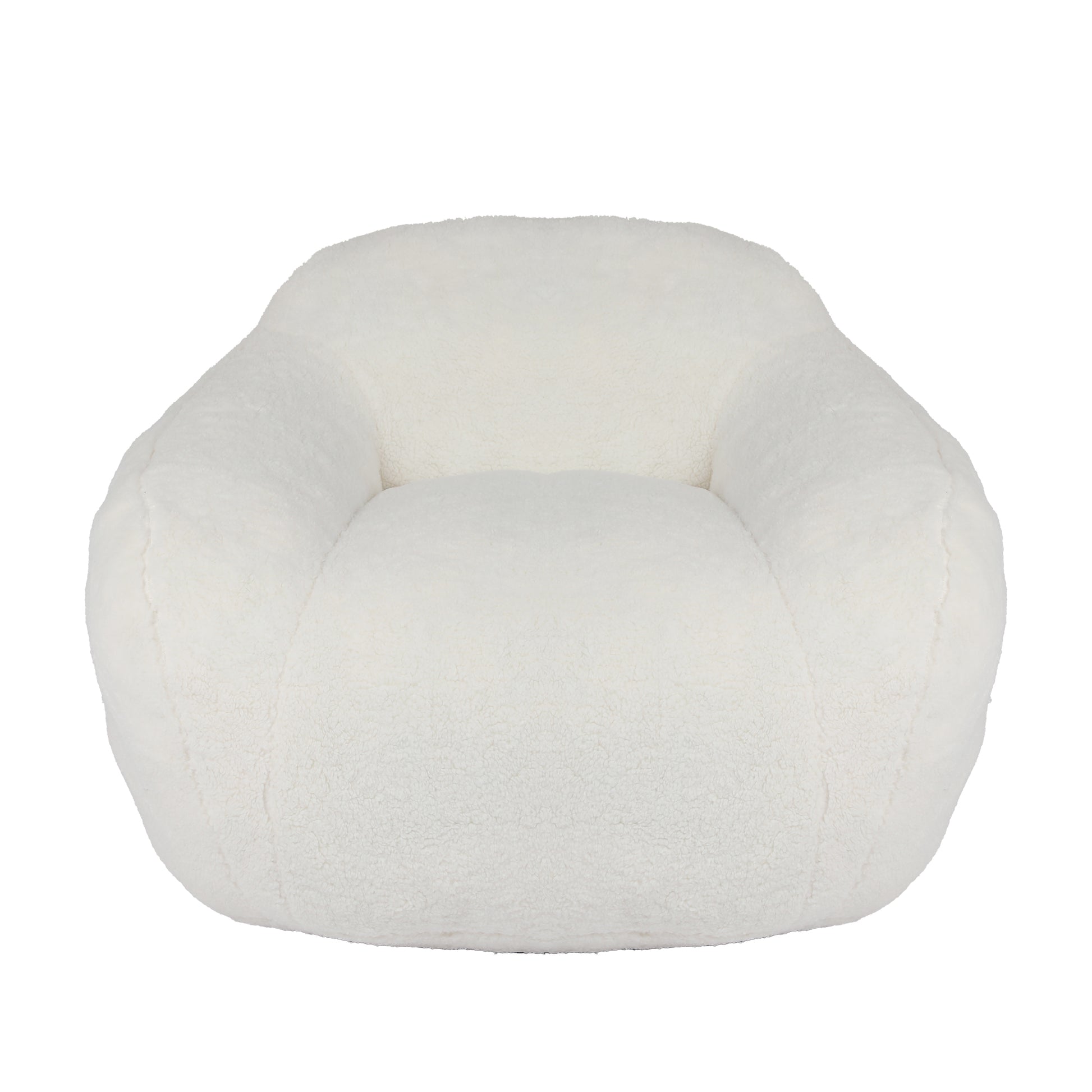 Plush white sherpa bean bag chair for ultimate comfort and relaxation