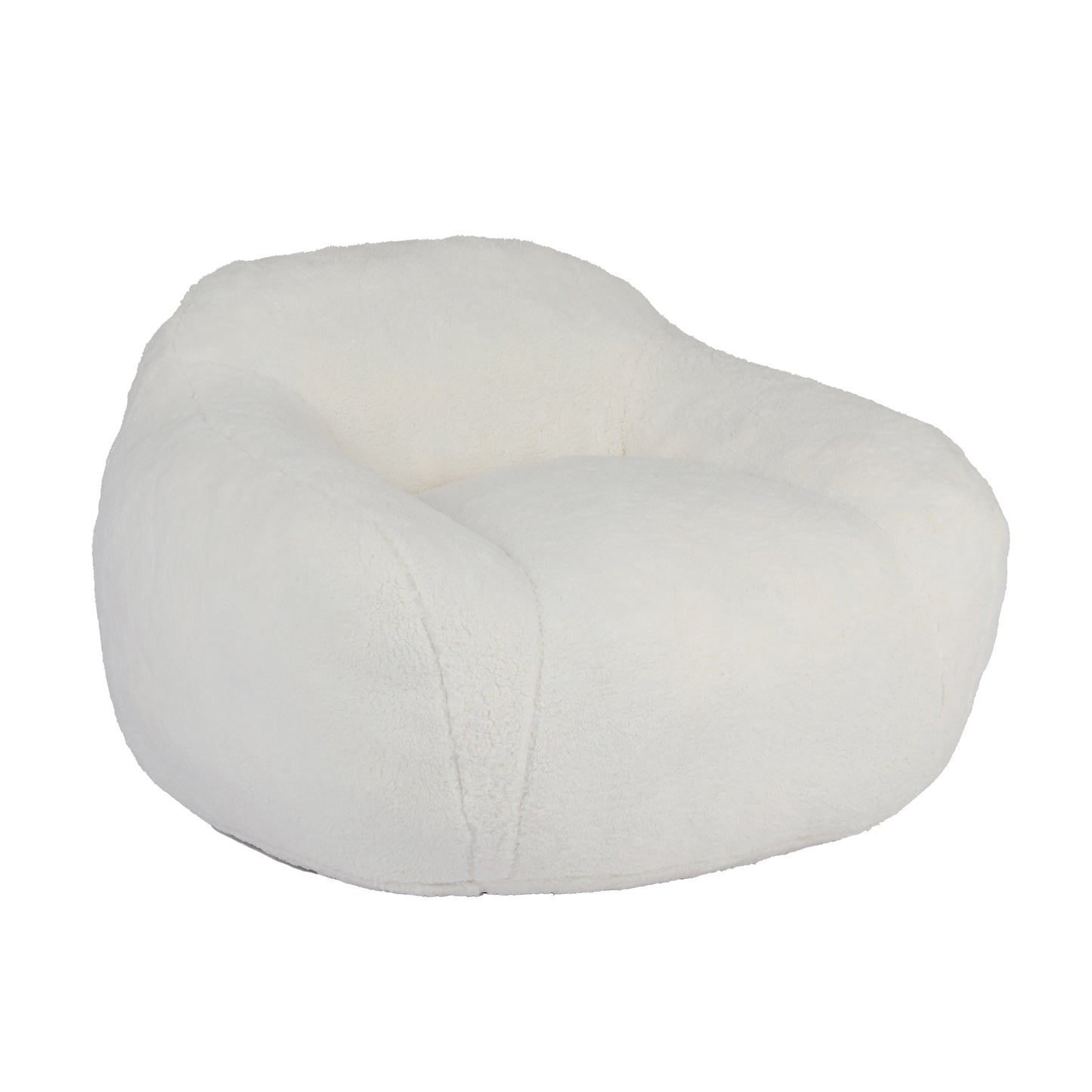 Plush white teddy bear bean bag chair