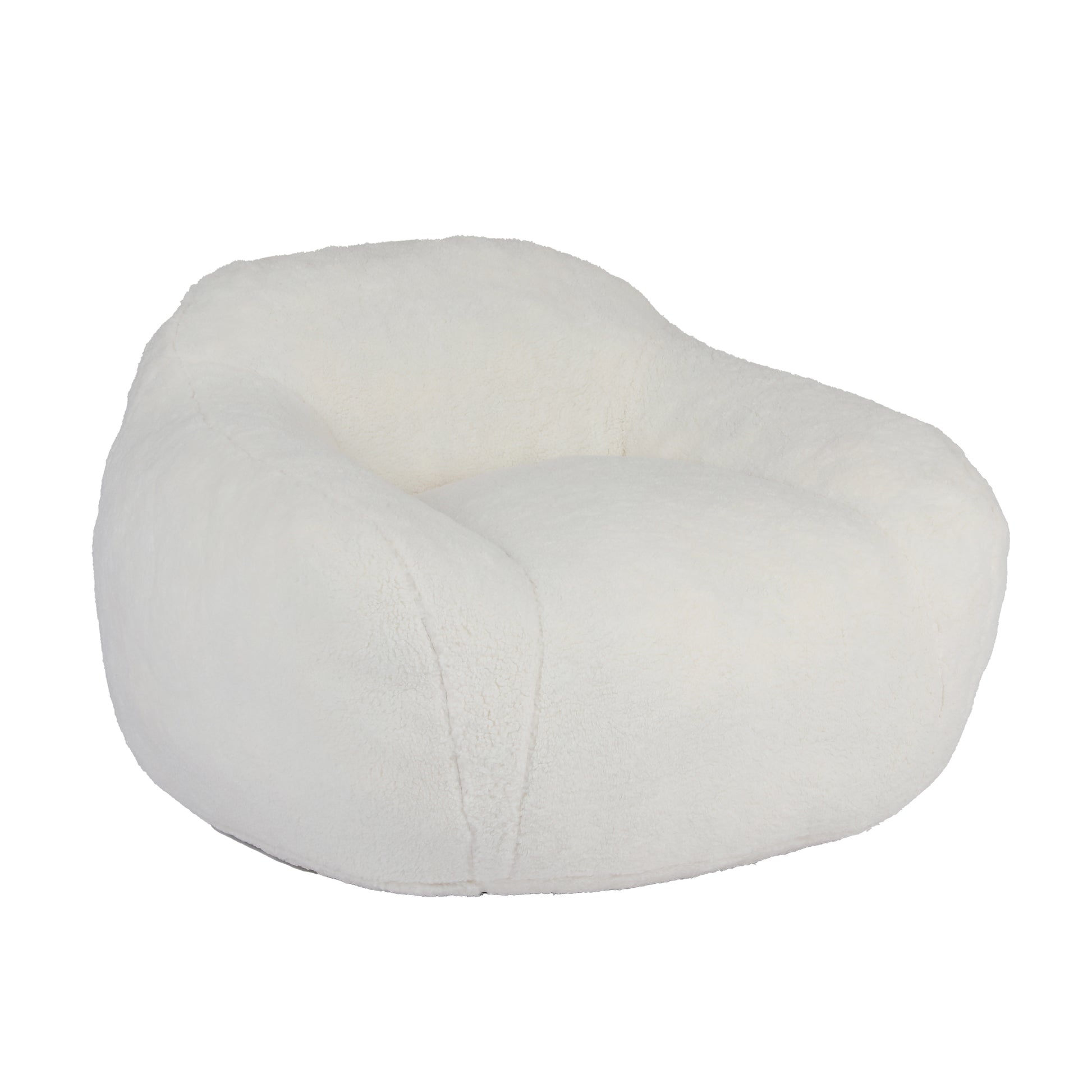 Plush white teddy bear bean bag chair