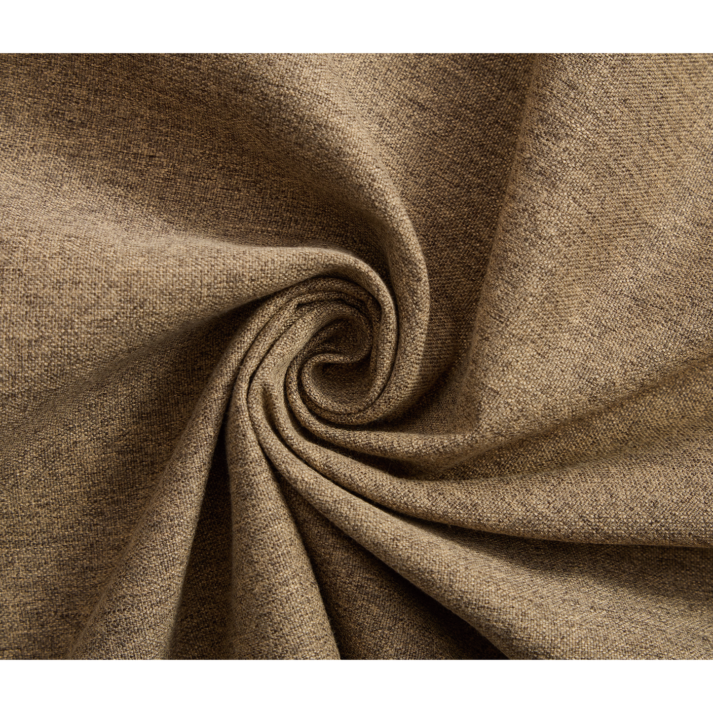 Textured brown linen fabric with a natural weave