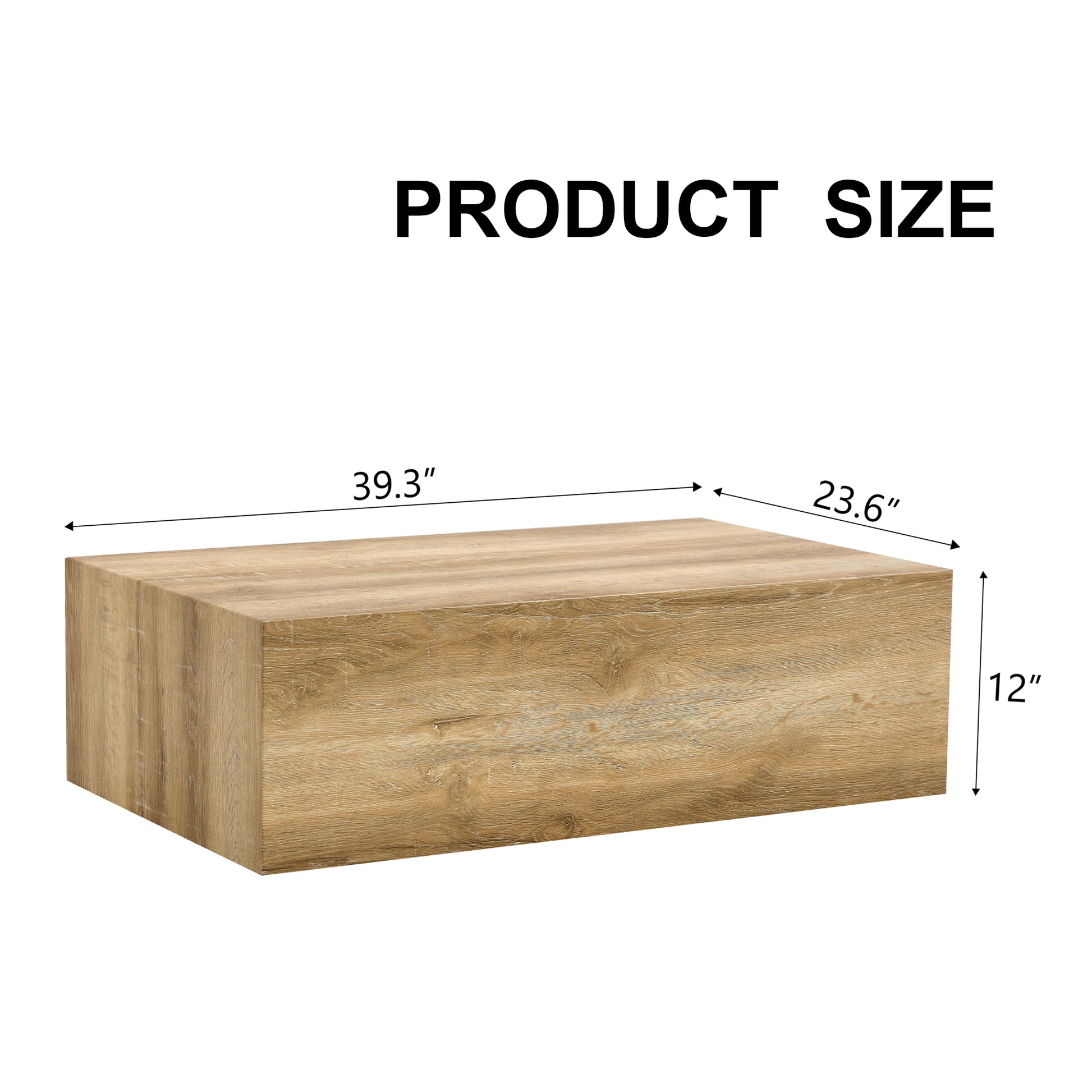 Modern oak veneer coffee table