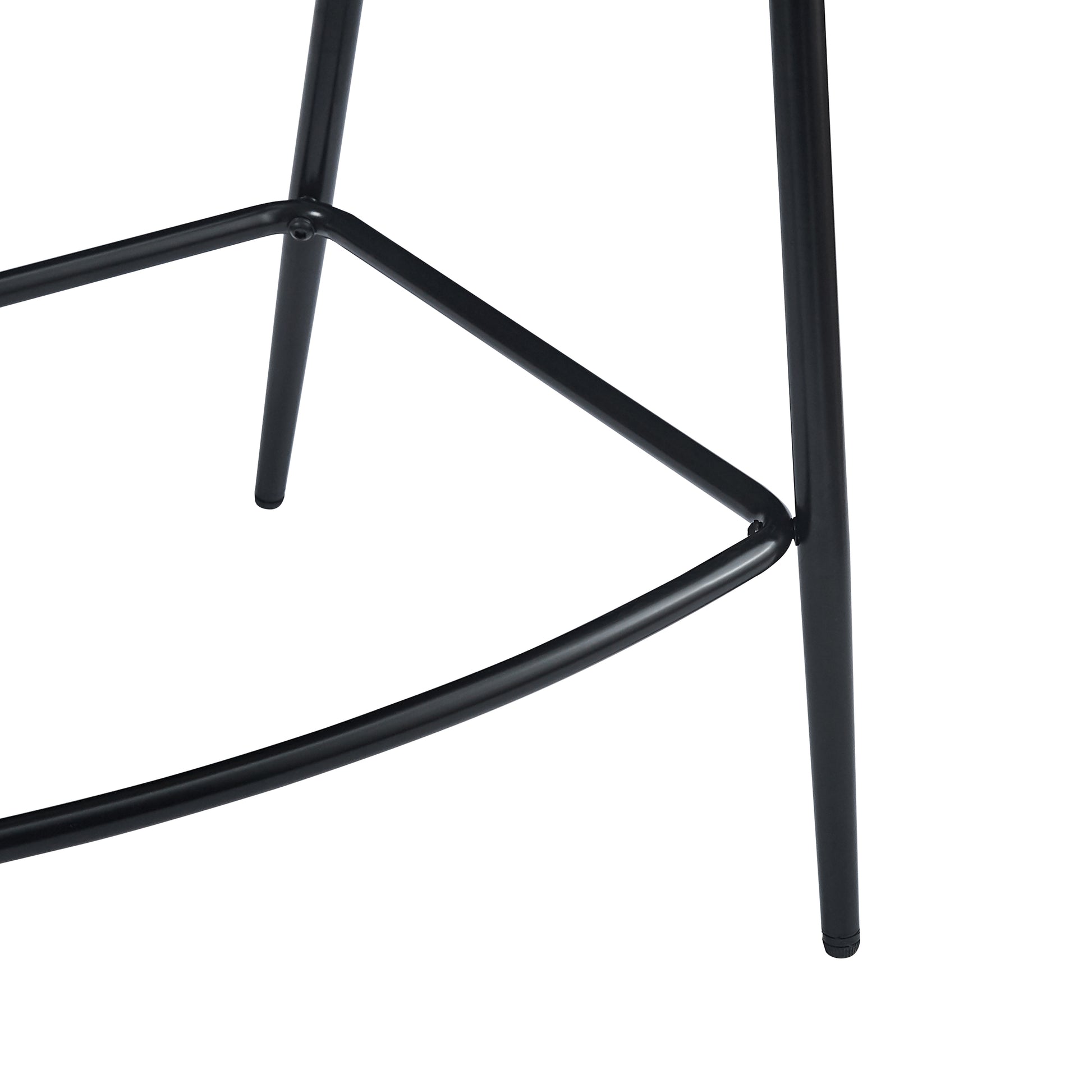 Black metal bar stool legs with circular footrest support