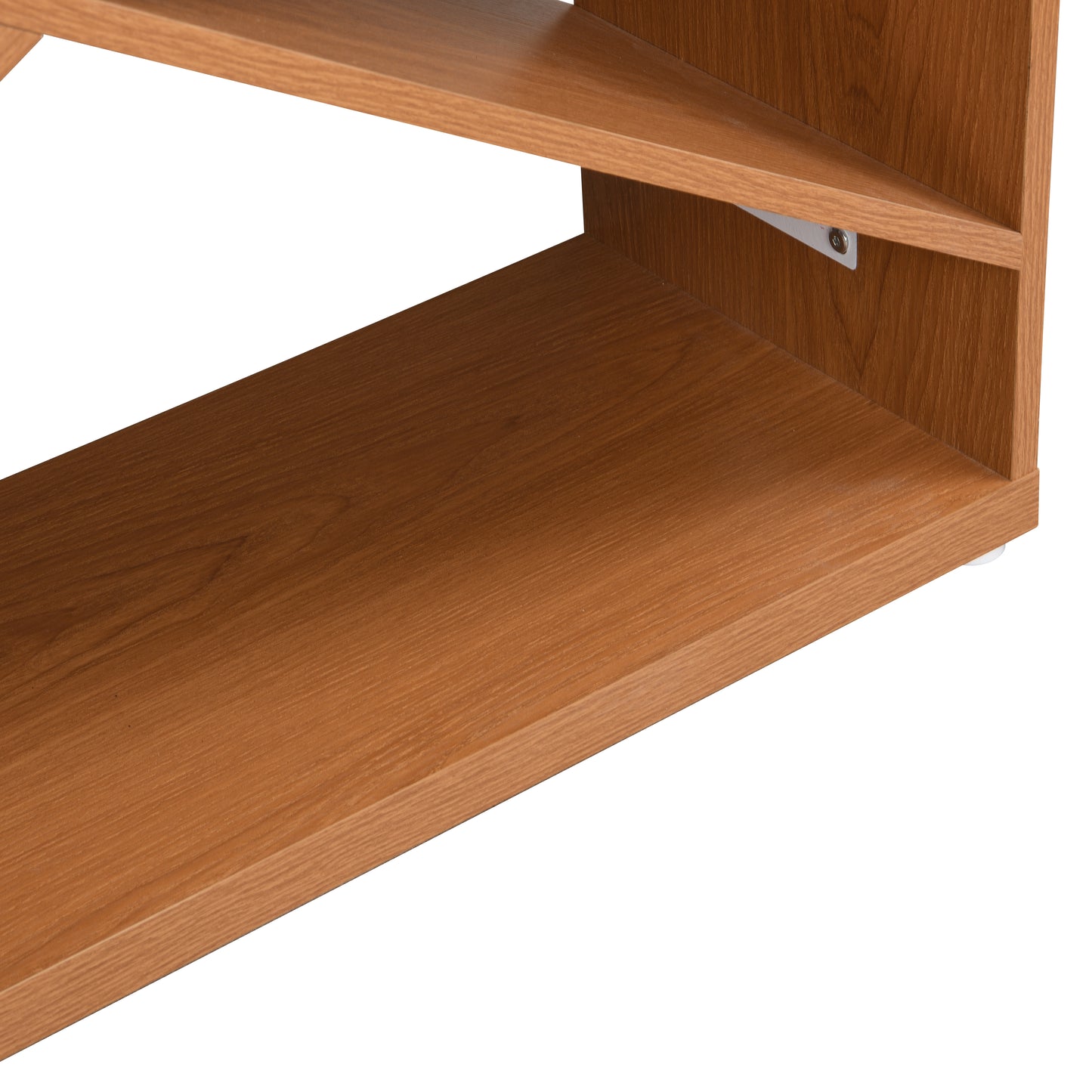 Light oak veneer bookshelf shelf