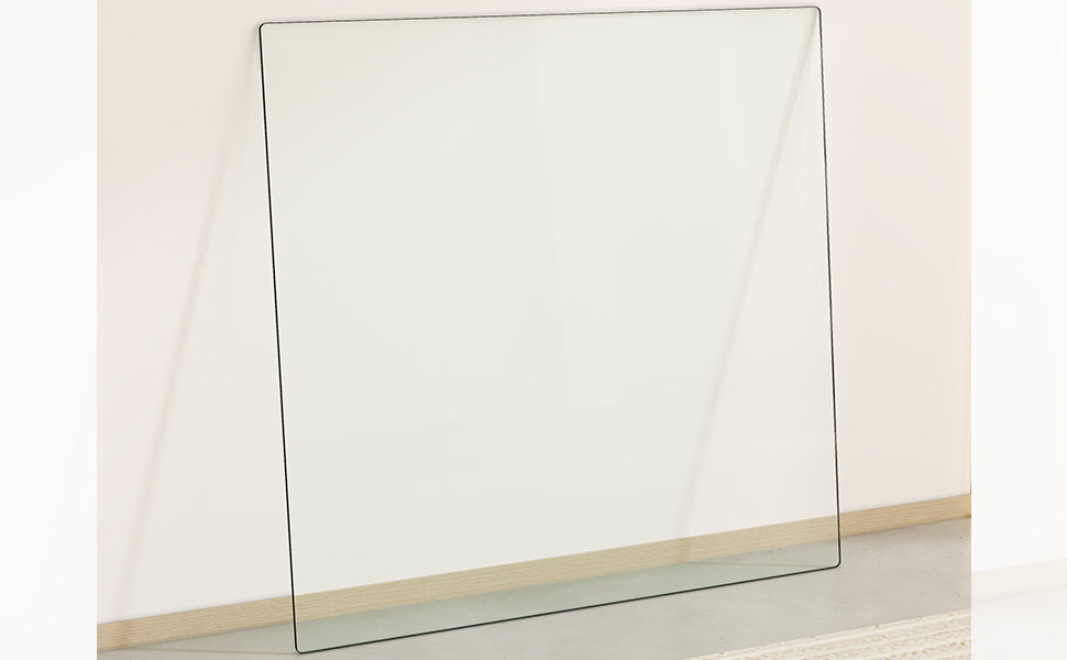 Transparent tempered glass panel with thin black border