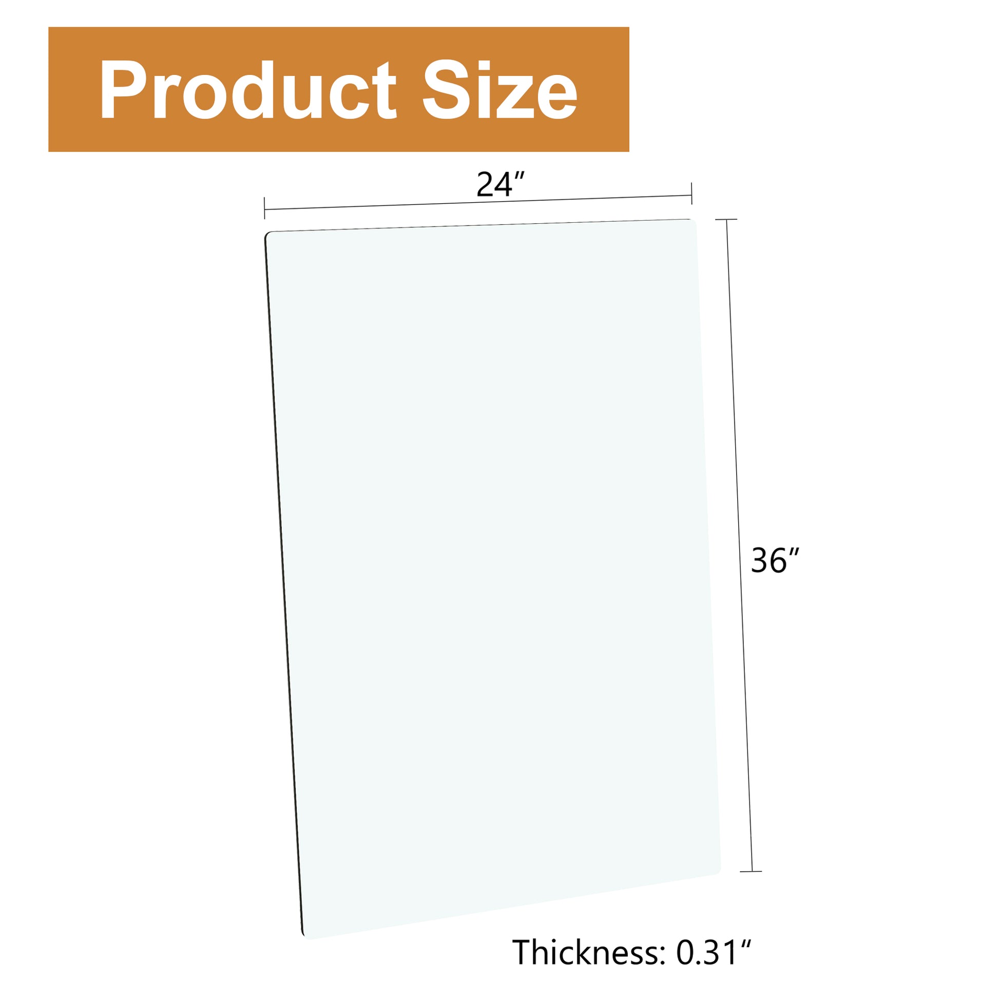 Glass panel dimensions  x  inches and inch thickness