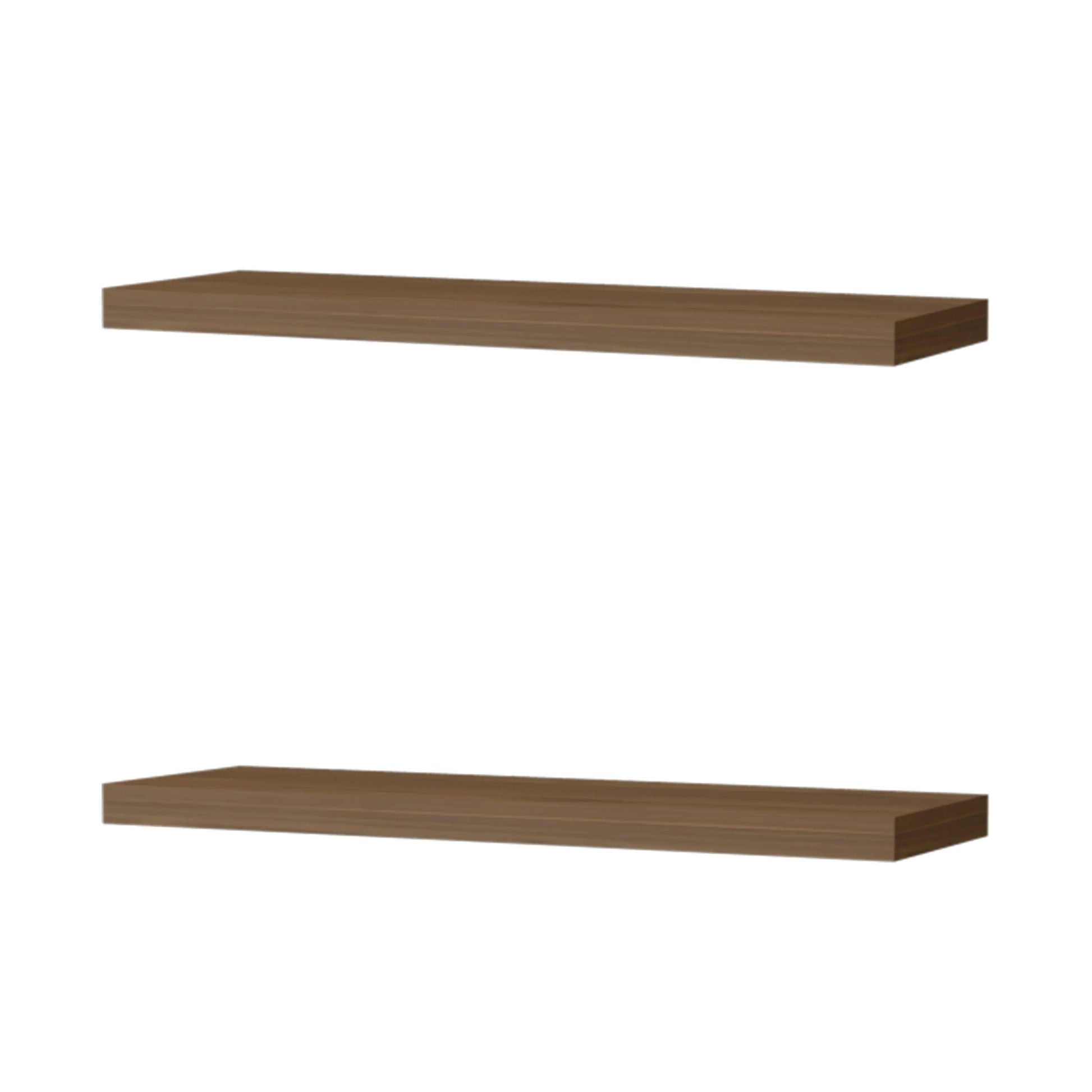 Floating walnut wood shelf