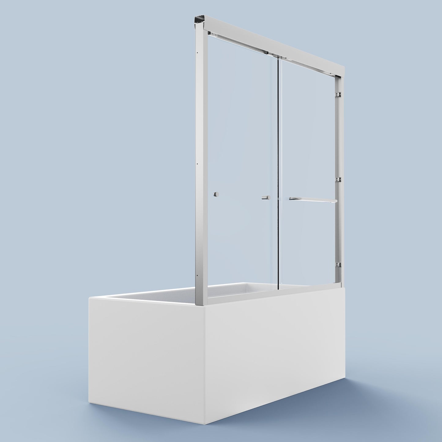 Sleek frameless glass shower door for modern bathrooms