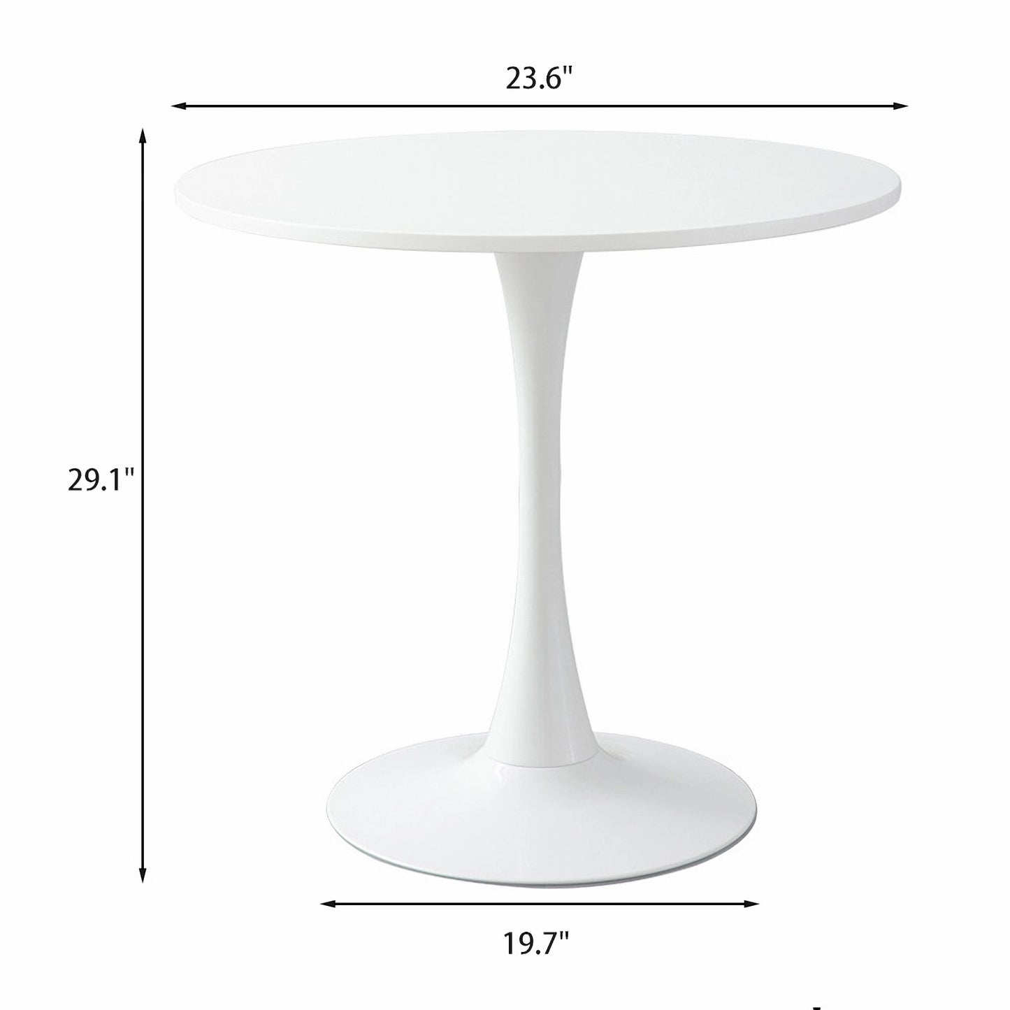 White tulip dining table
