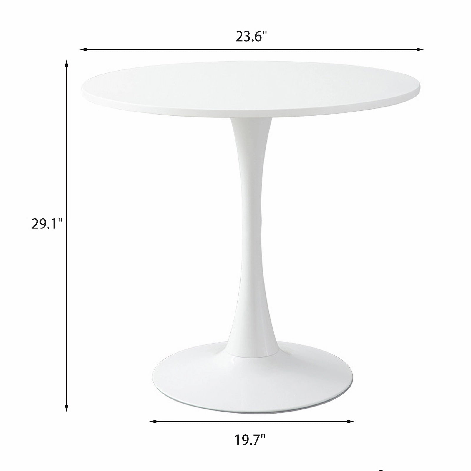 White tulip dining table