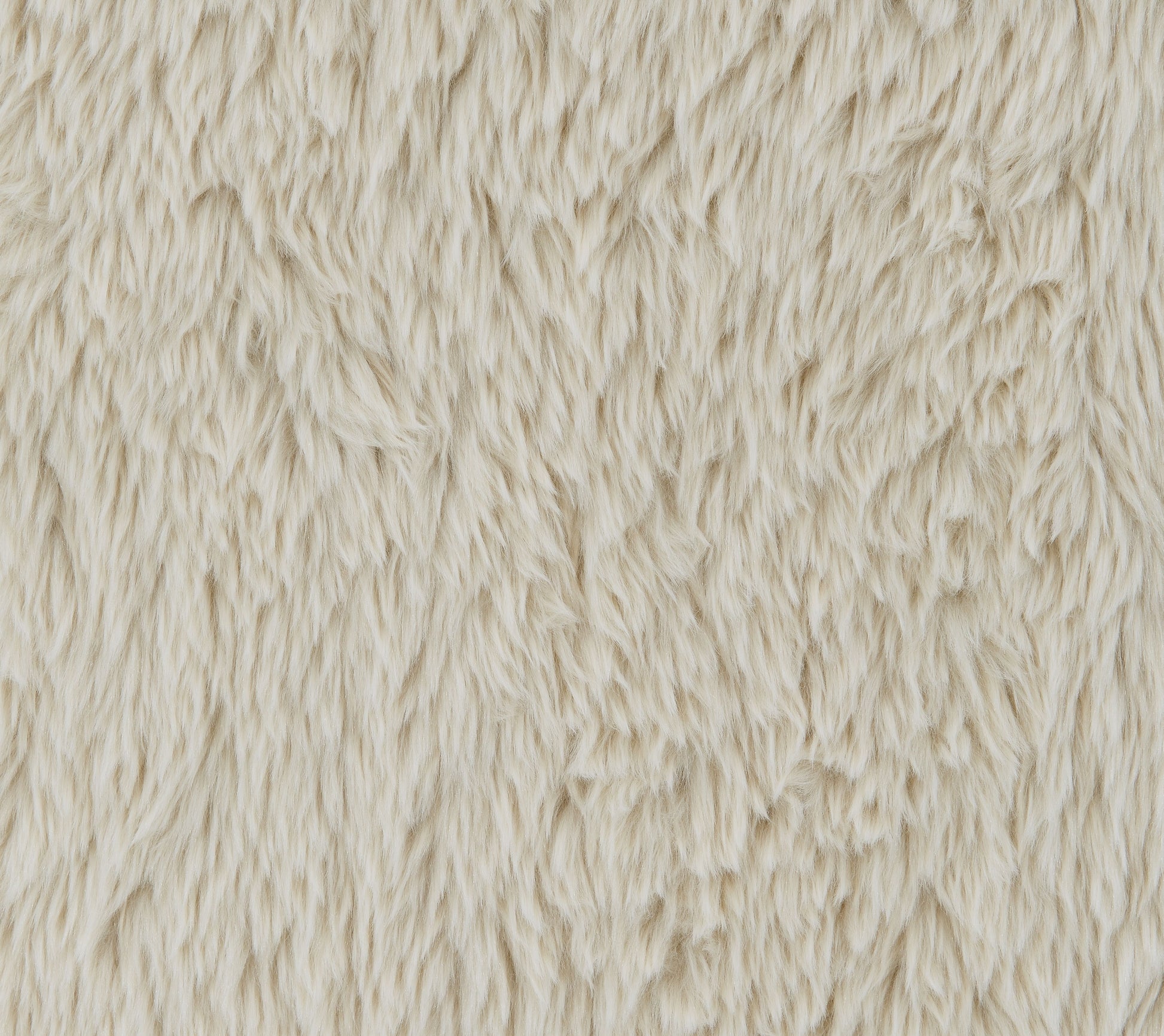 Creamy beige faux fur fabric
