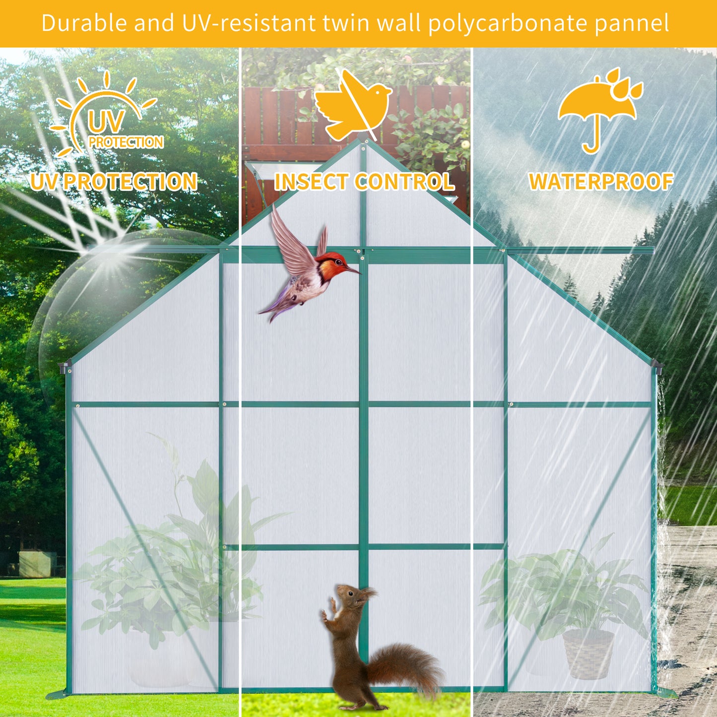 Greenhouse with UV protection  insect control