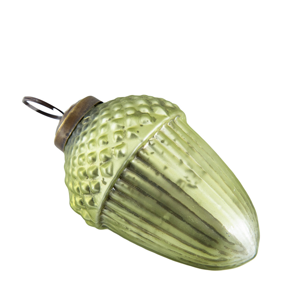 Glass acorn ornament