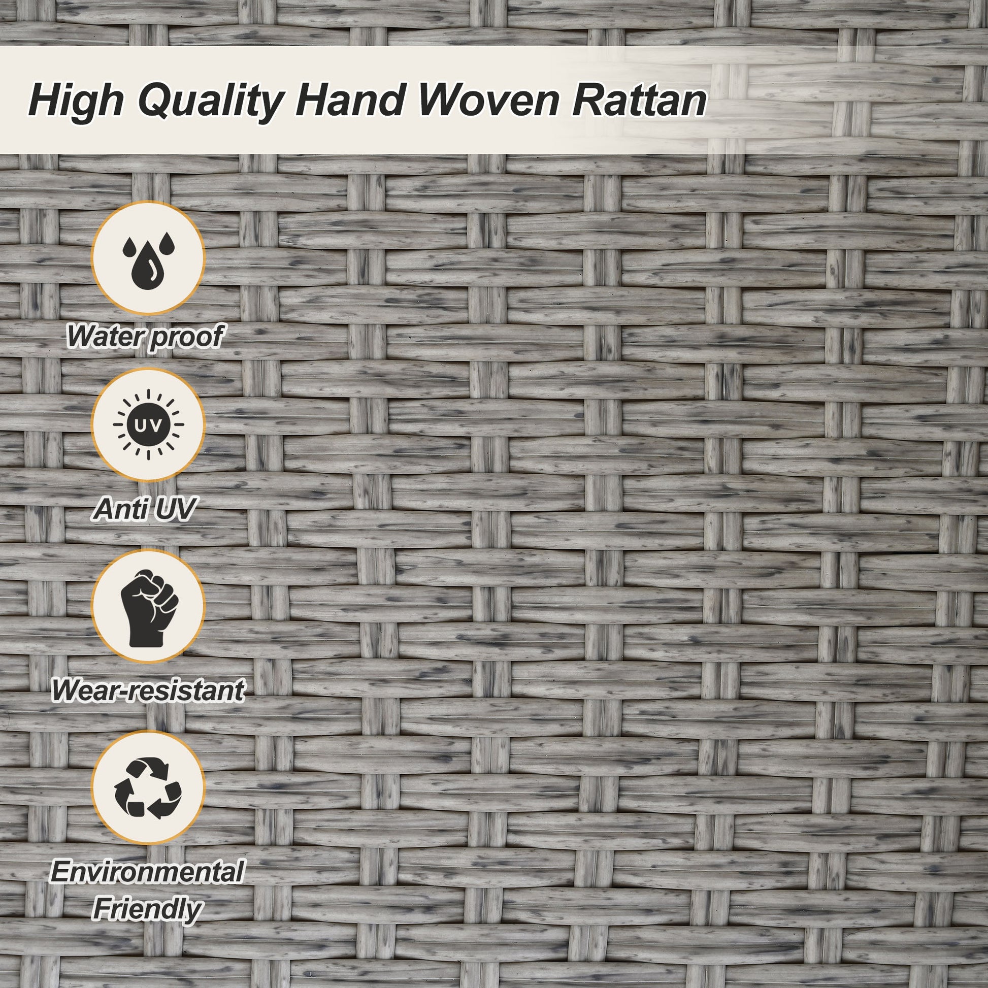 Closeup of grey woven rattan texture