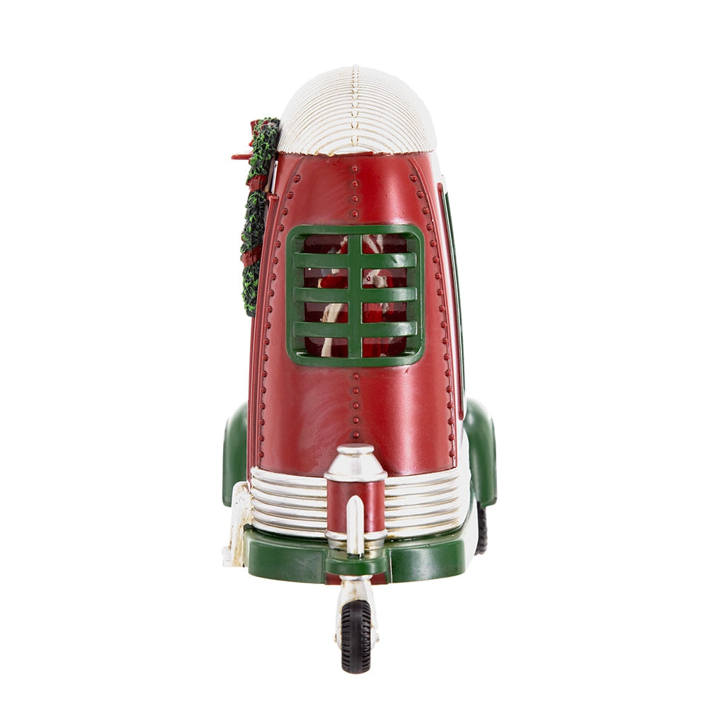 Red and green Christmas camper truck decoration