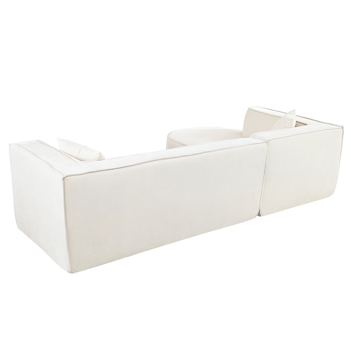 Cream sectional sofa with minimalist design