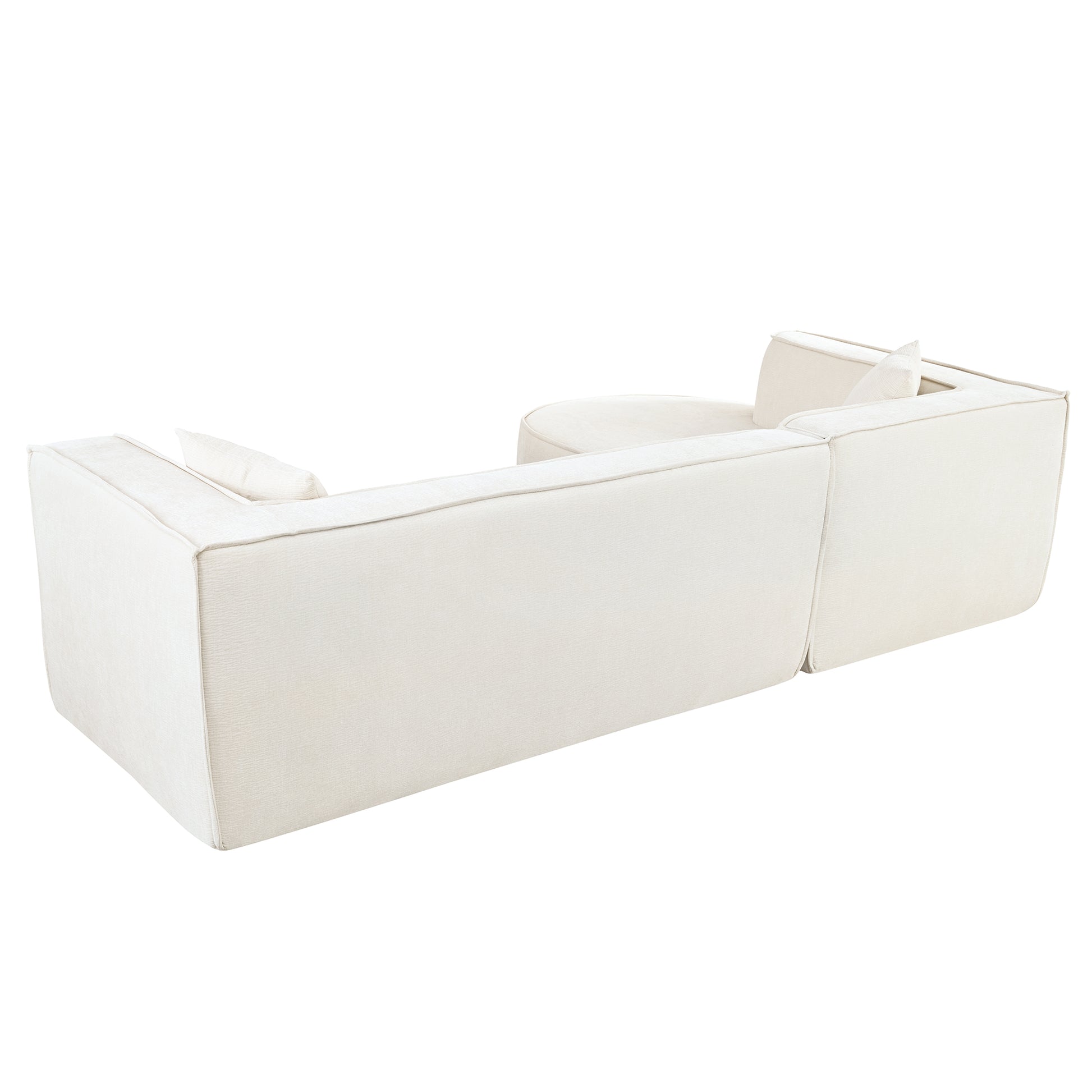 Cream sectional sofa with minimalist design